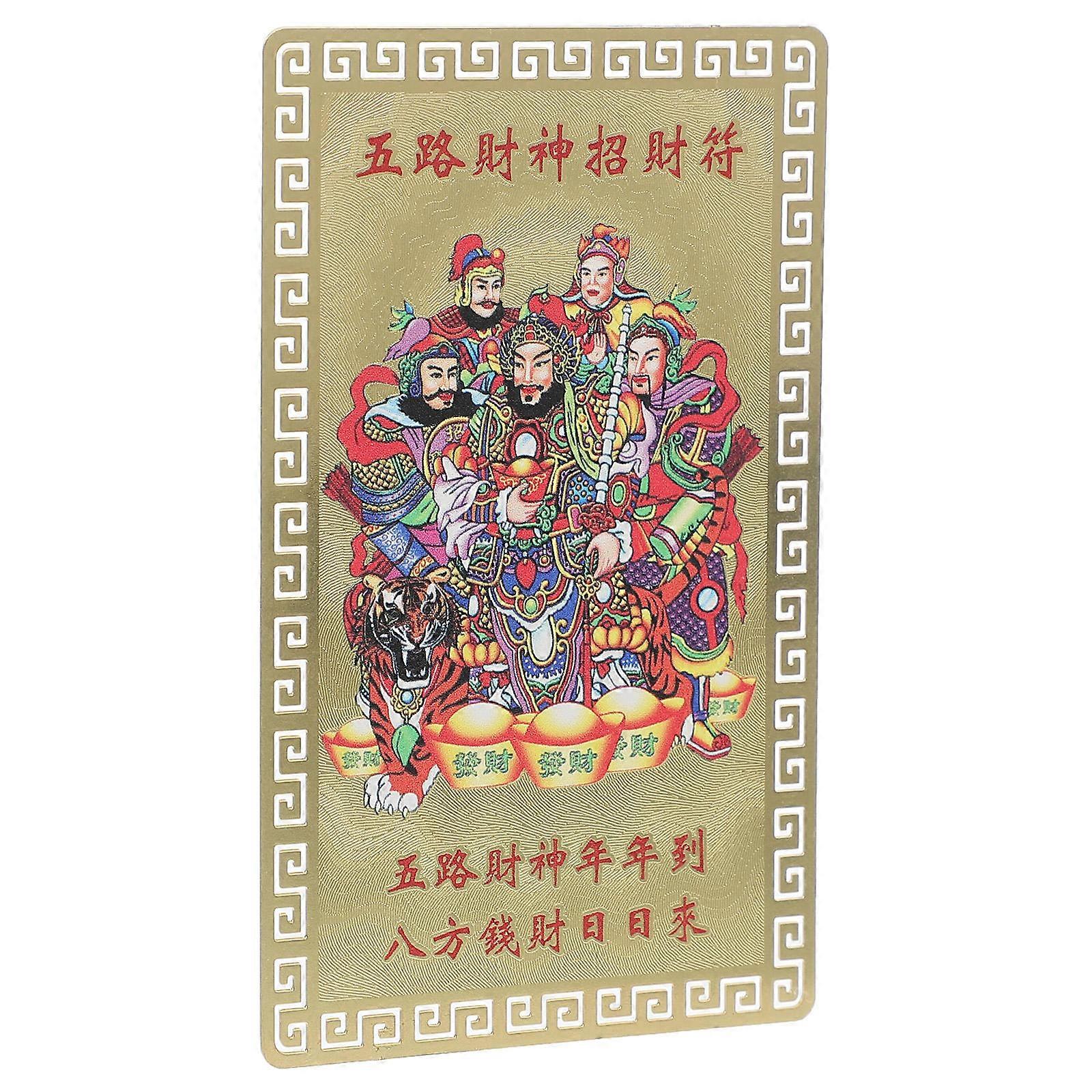 Kuparinen Feng Shui -amulettikortti onnea ja suojaa varten kiinalainen kulta