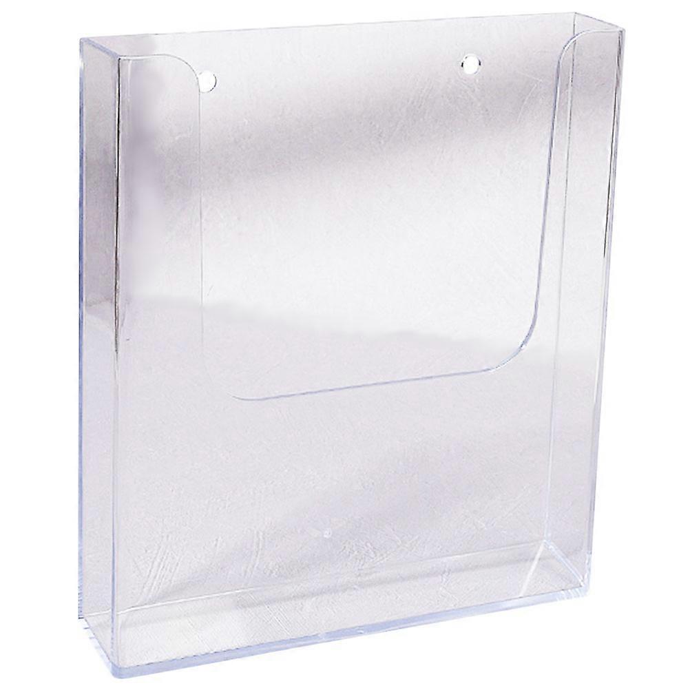 Clear Hanging Wall Mounted Literature Display Stand, Transparent Brochure Organizer Holder for Office Desk, Space Saving Document File Rack