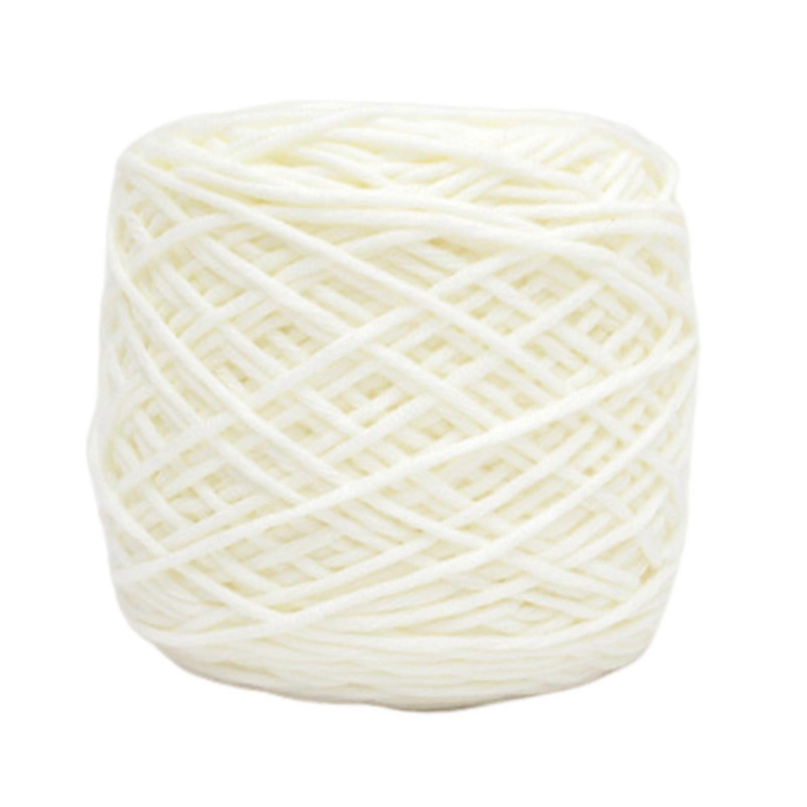 1 Roll Cotton Silk Blend Yarn for Crochet - White