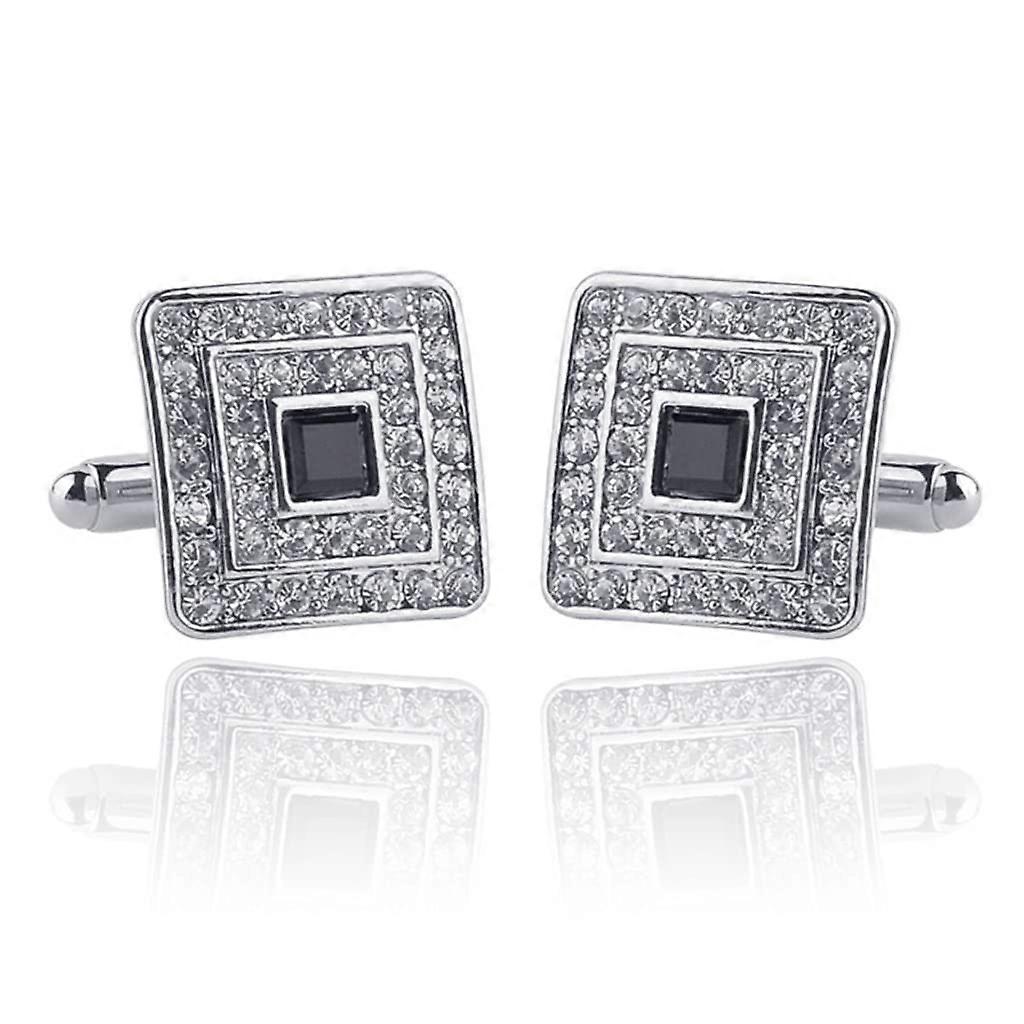 Cufflinks Creative Diamond-Studded Men's Dress Shirt Cufflinks, Elegant Design for Formal Attire