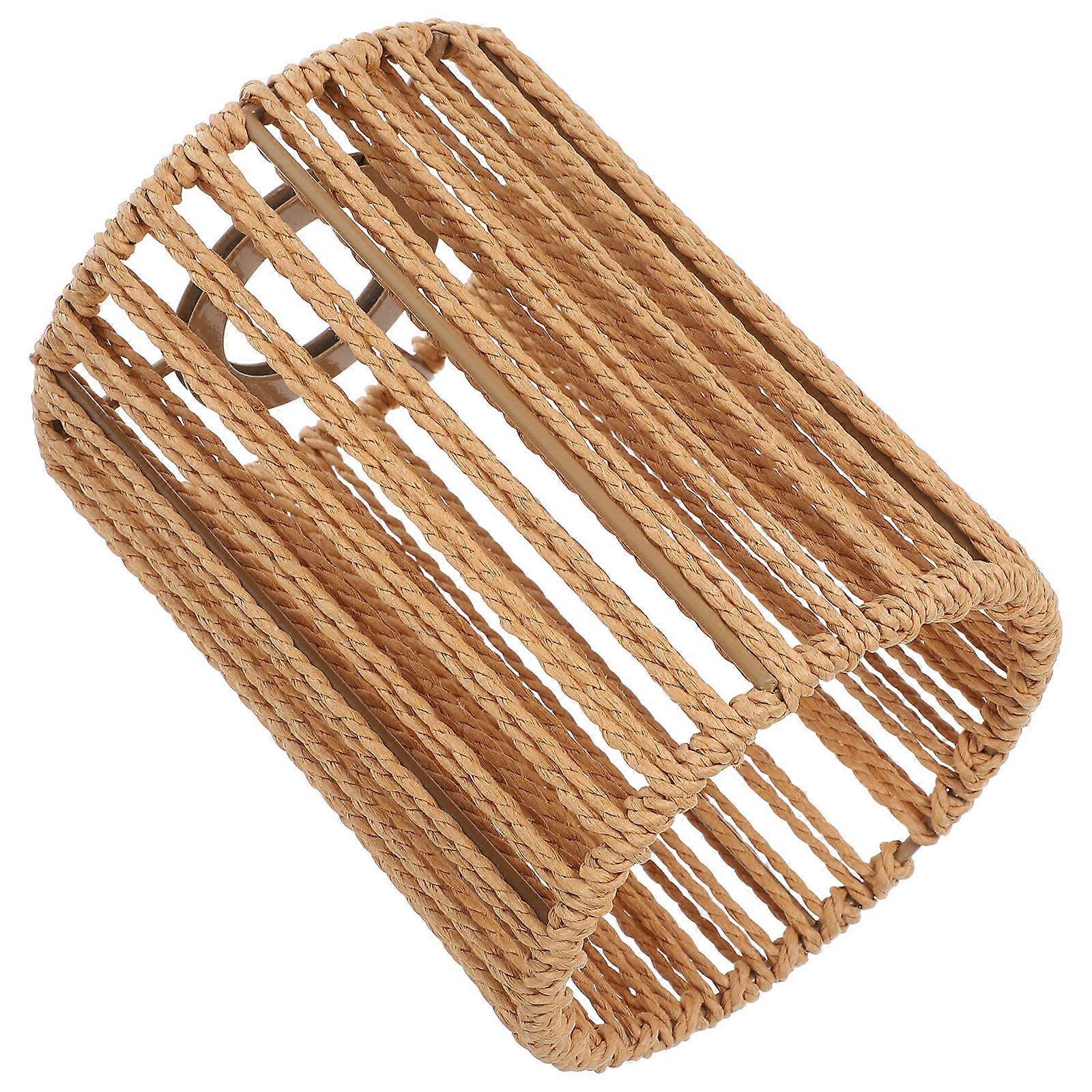 Light Shades Ceiling Wicker Handwoven Paper Rope 15.00X11.80X11.80CM 1Set