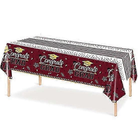 Graduation Tablecloth Rectangle 2023 - Decorative Desk Cover with Graduation Element Print for Ceremony & Dinner Events