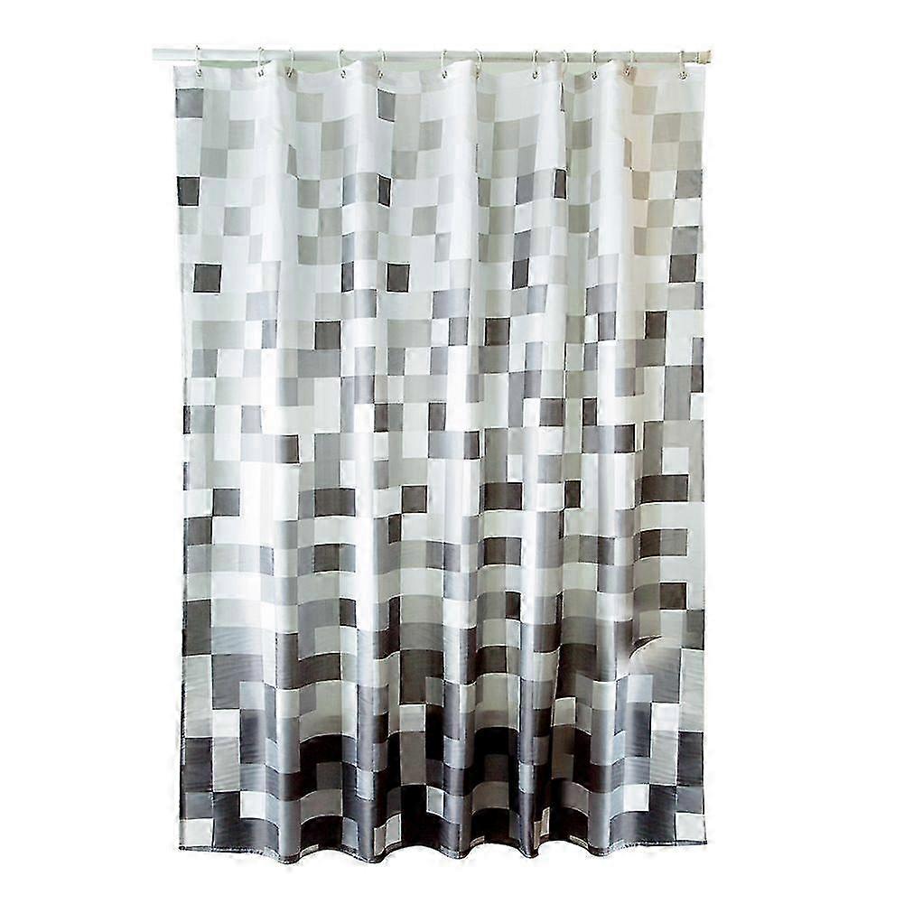 Durable Waterproof Mildew proof Lightproof Bathroom Curtain with Hooks(3#)--