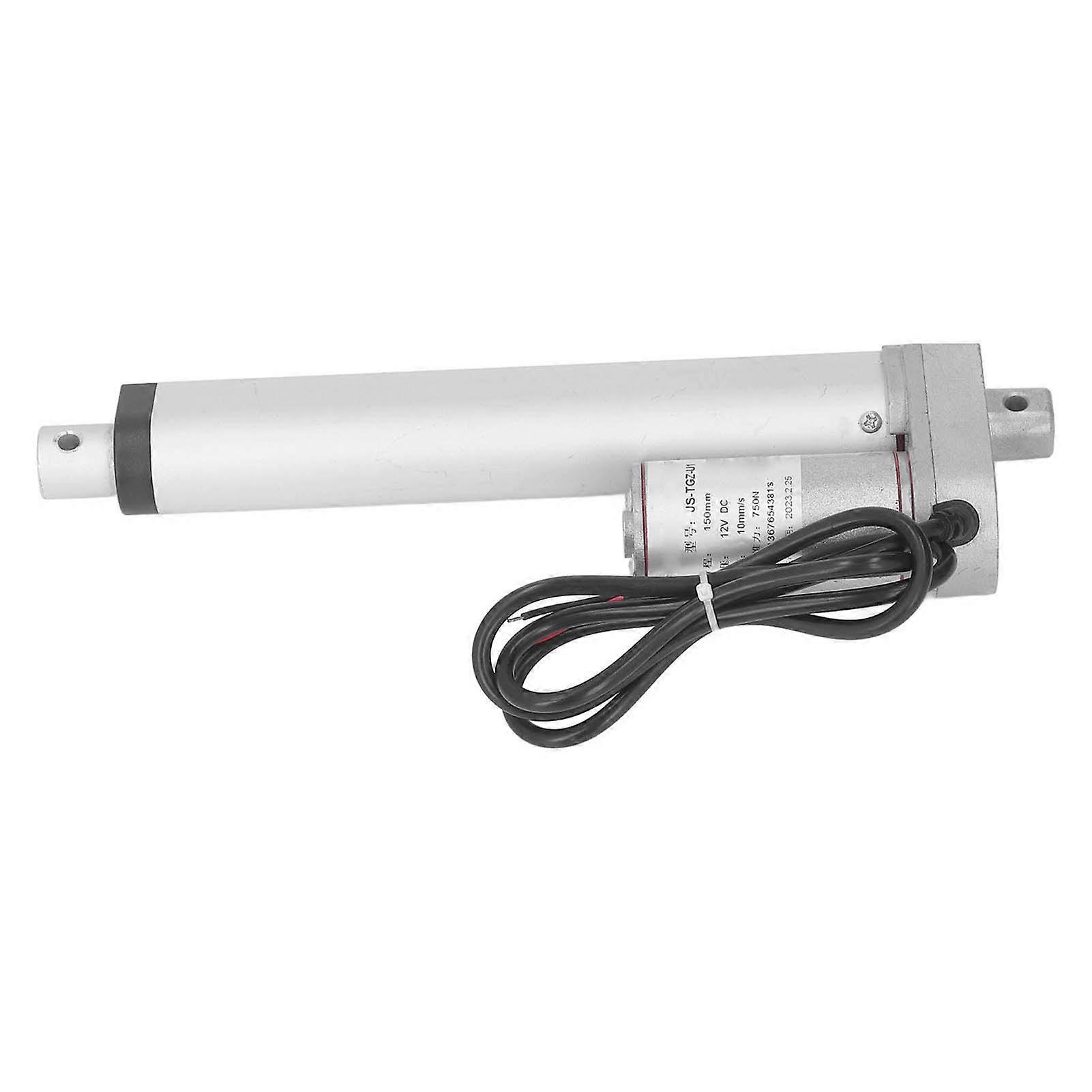 12VDC Electric Actuator 750N 150mm Stroke Motor Linear Motion Actuator for Lifting System White Actuator Controller and Remote Control 