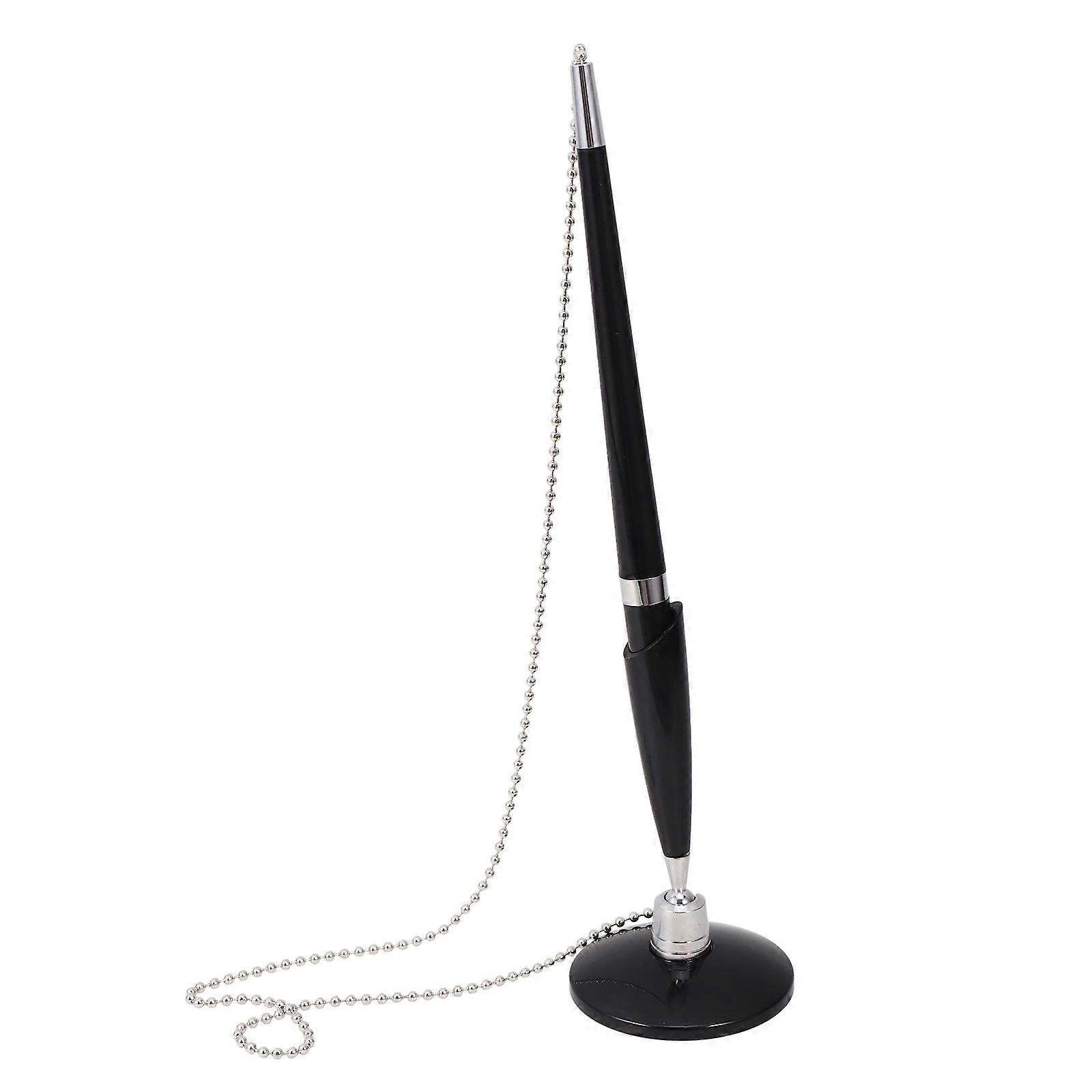 Elegant Countertop Business Signature Pen with Adhesive Base – Multi Function Desktop Writing Tool for Banks, Hotels, and Offices – Replaceable