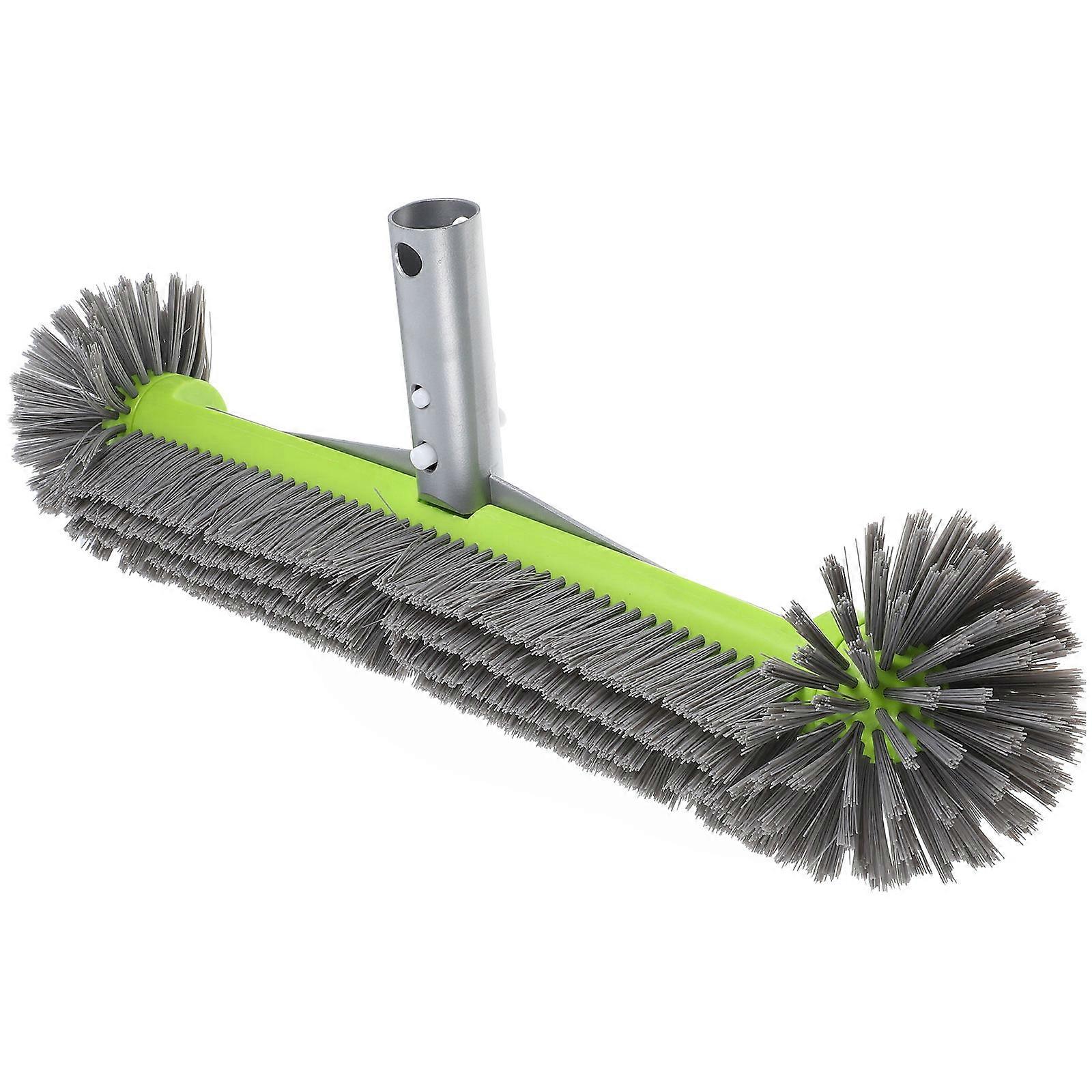 Heavy Duty Pool Brush with Aluminum Back Scrubber for Inground and Above Ground Pools – Efficient and User Friendly Cleaning Tool for Walls, Tiles,