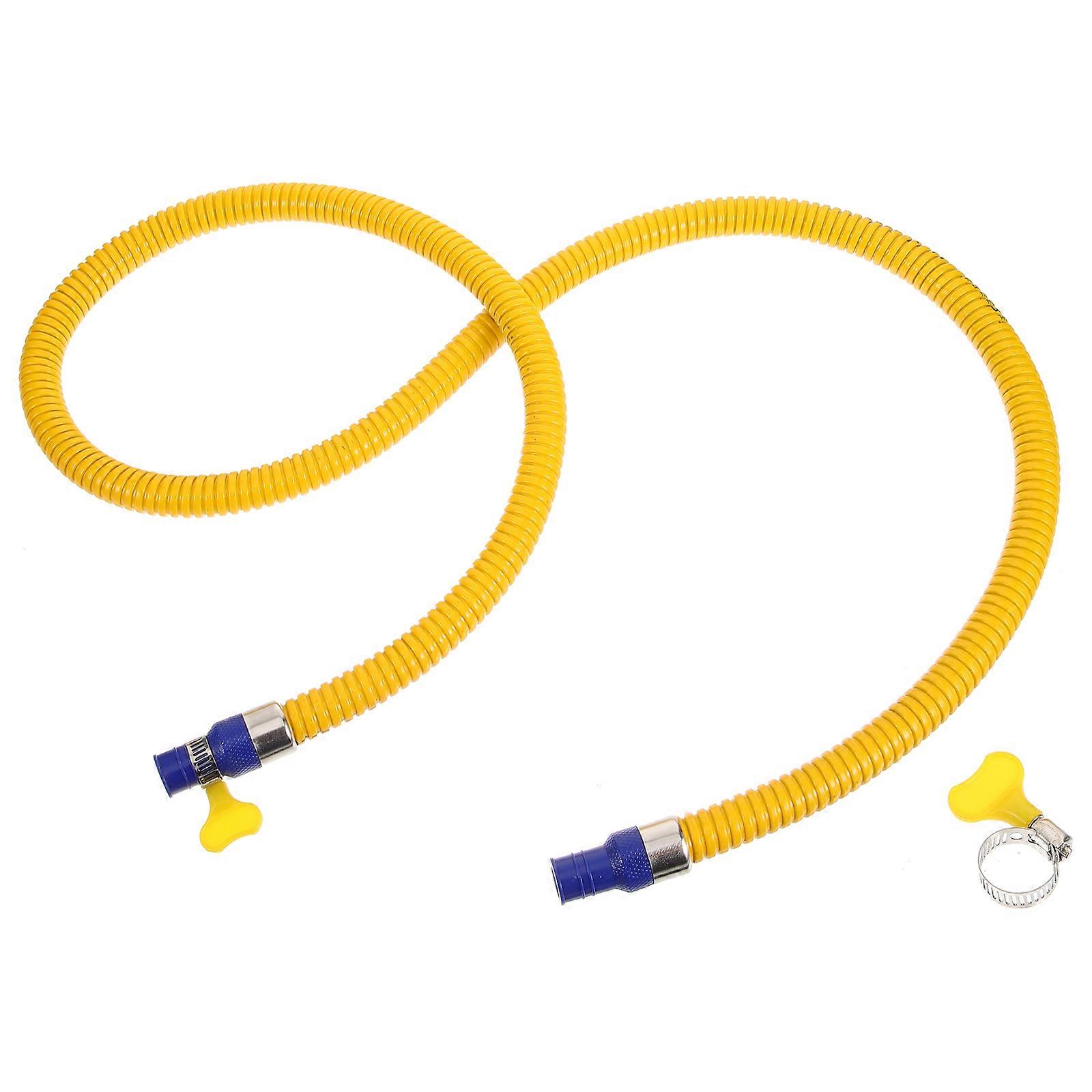 Mobile Gas Hose Connector Kit Safe Installation For Home Use 150X1.8cm Yellow 1Pack