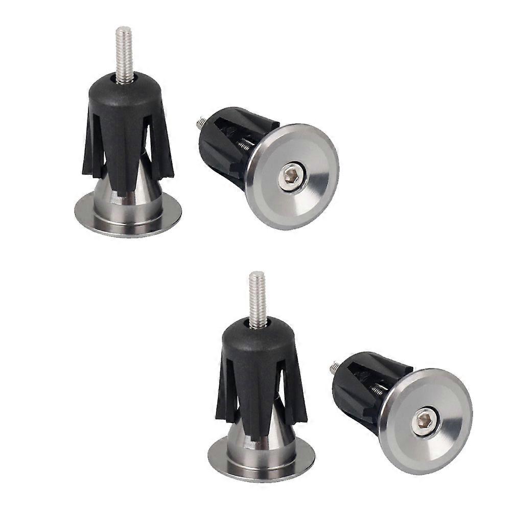 Mountain Bike Handlebar End Caps Durable Aluminum Alloy Locking Grips 2Pair