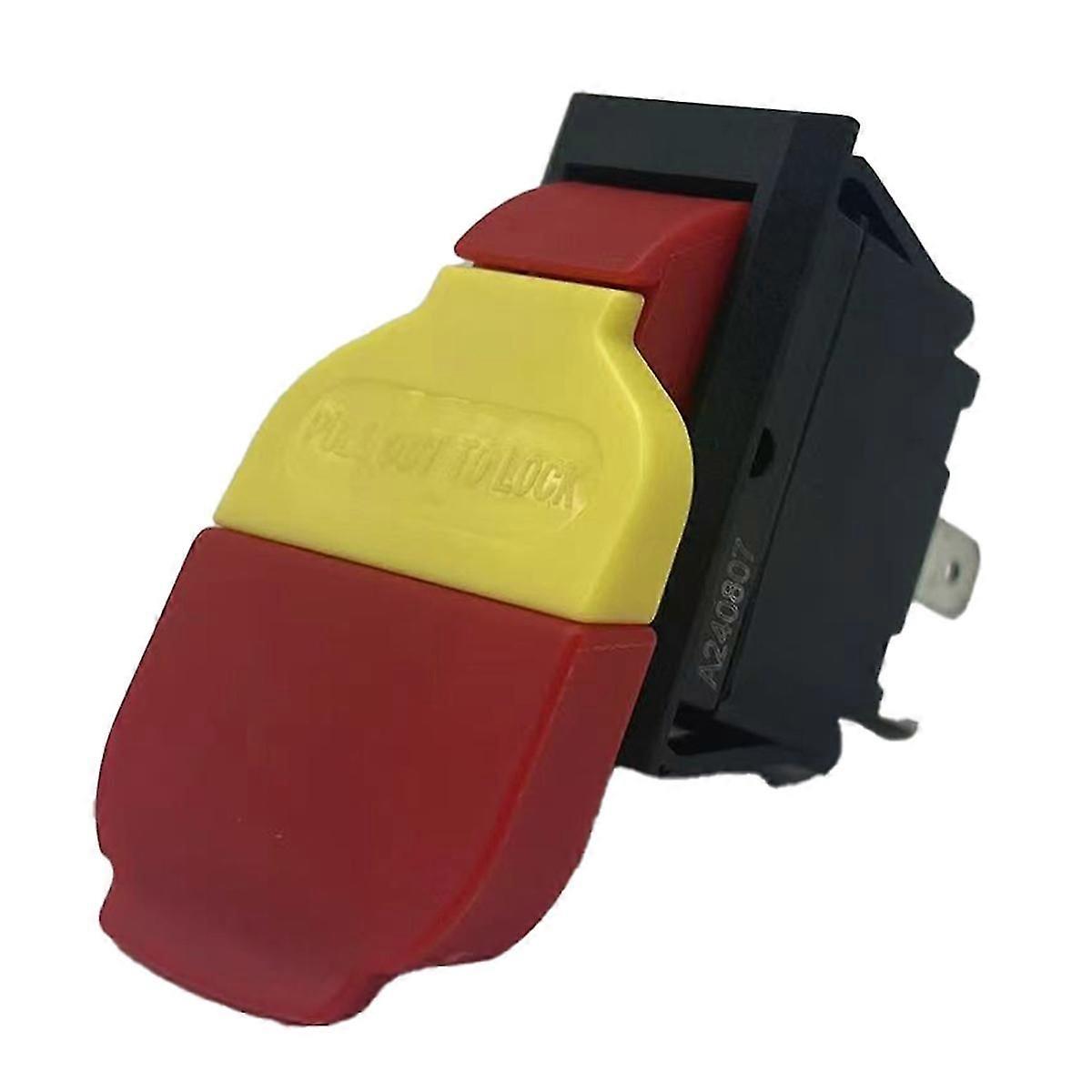 125/250V 4 Pins Electromagnetic Push Button Switch on Off Key Switches Single Throw Bipolar Switches