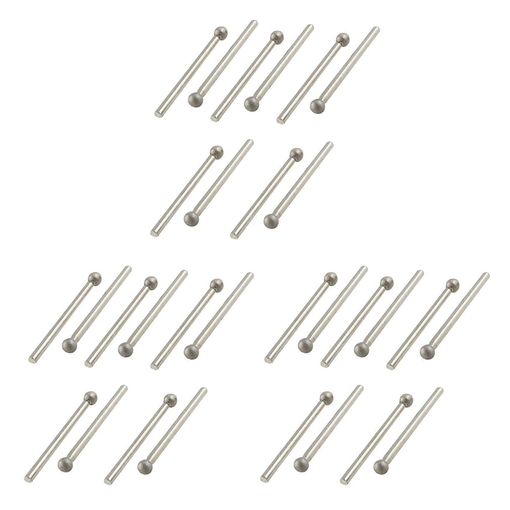 30 Pcs 5mm Ball Nose 3mm Shank Diamond Mounted Point Grinding Bits