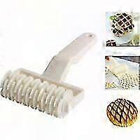 Lattice Rolling Pin for Pizza Dough, Creative Pastry Tool for Bread, Cookies & Pie, Plastic Kitchen Bakery Roller