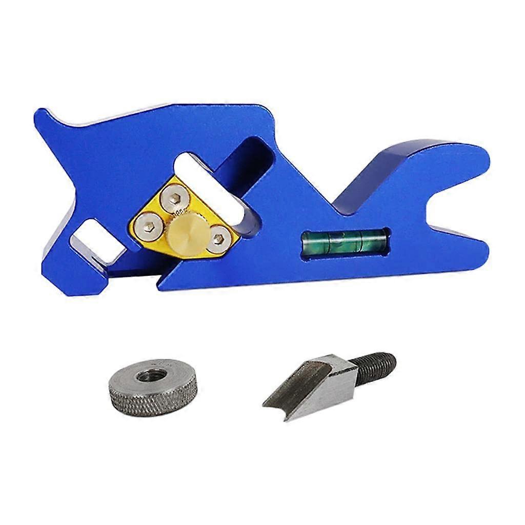 Hand Planer for Woodworking, Manual Edge and Corner Planer, Beveled Design, Blue - Package B