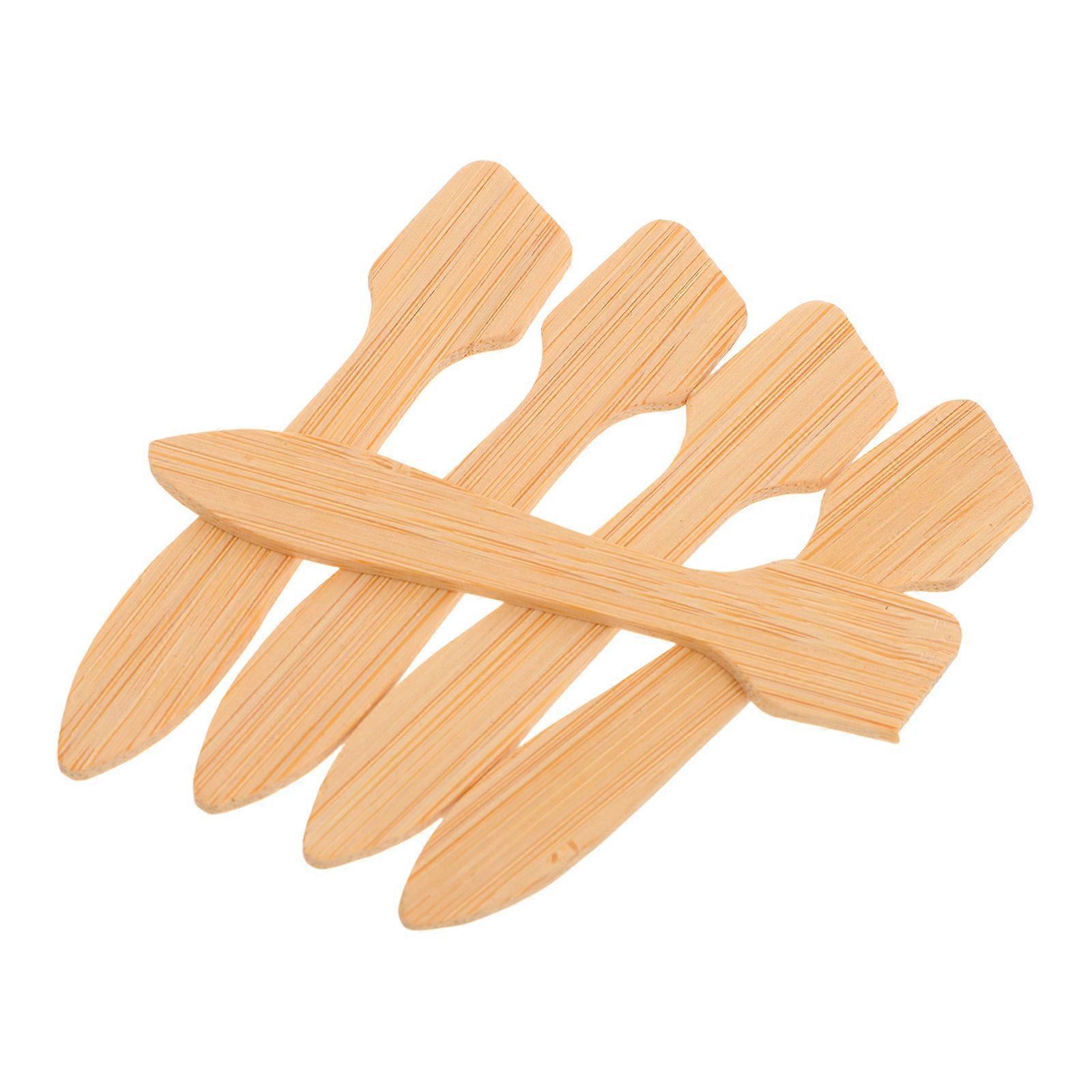 5pcs Bamboo Makeup Spatulas, Mini Face Mask Applicator Tools for Skincare Routines, Lightweight and Easy to Use for All Skin Types