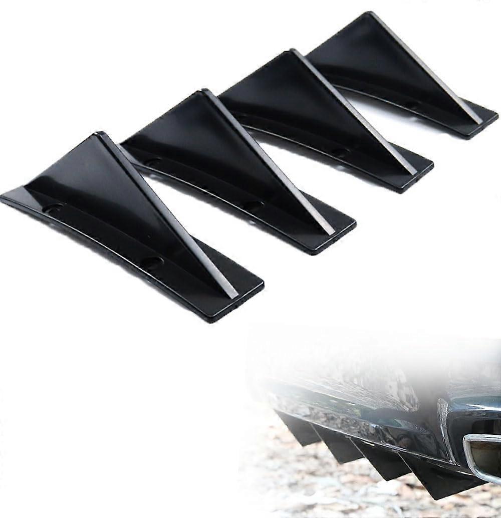 Rear Bumper Spoiler Diffuser for BMW 2 Series F44 Gran Coupé 2020-2025, Black B-Bend Shark Fin Style Splitter