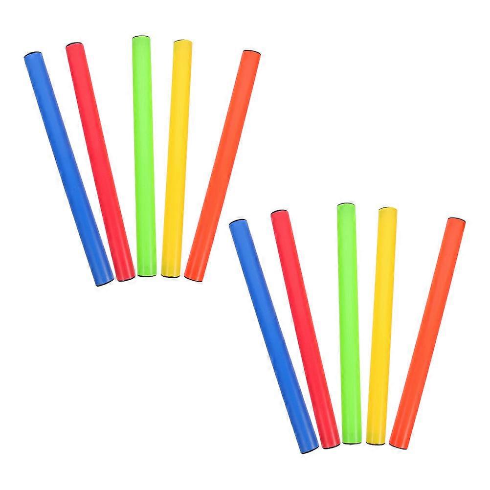 10 Pack Lightweight Relay Race Skid Resistant Running Sticks with Ergonomic Grip for Secure Handoffs in Outdoor School Sports Competitions
