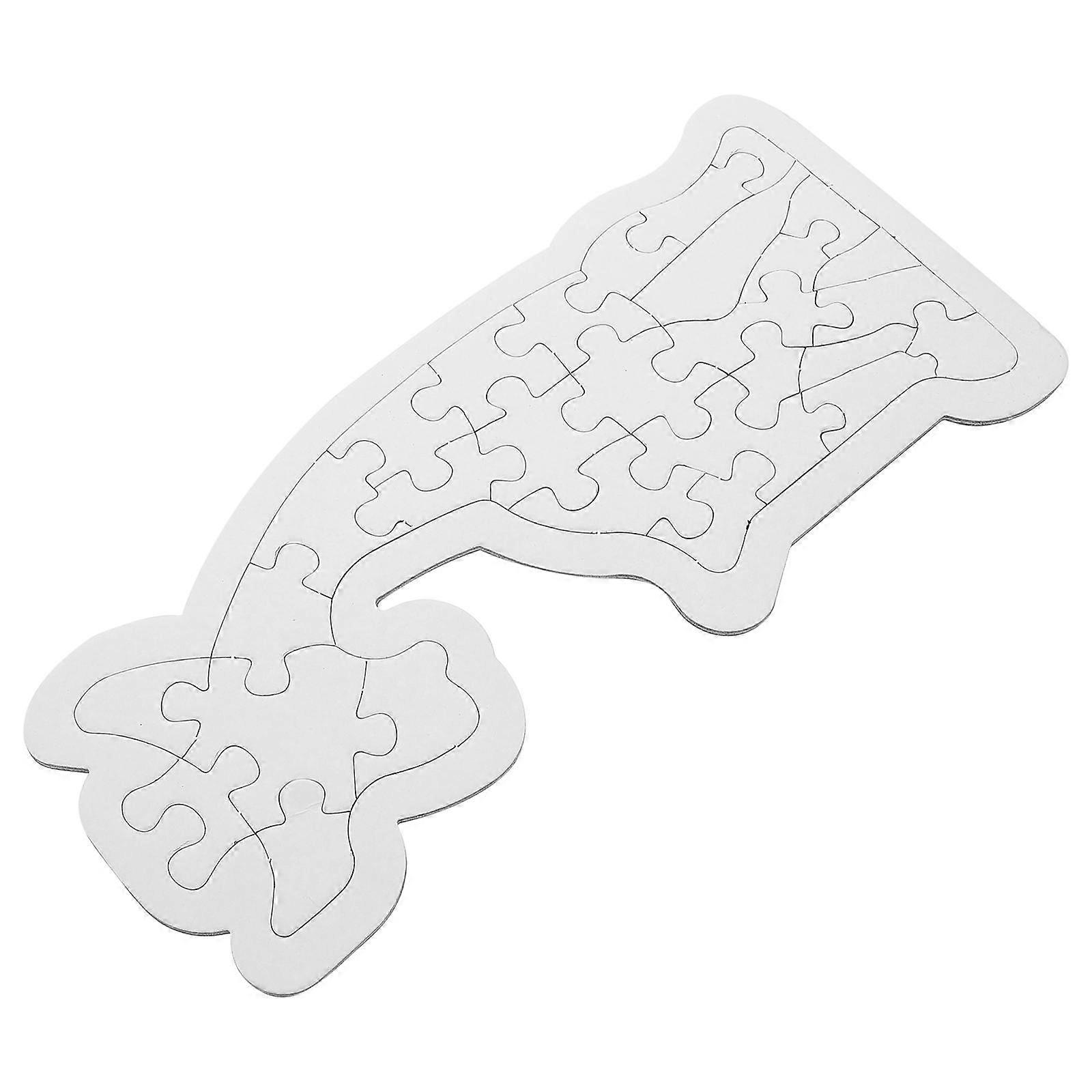 DIY Jigsaw Painting Puzzles 8 Sets For Kids Crafting 25X12X0.3CM White Puzzle Plaything