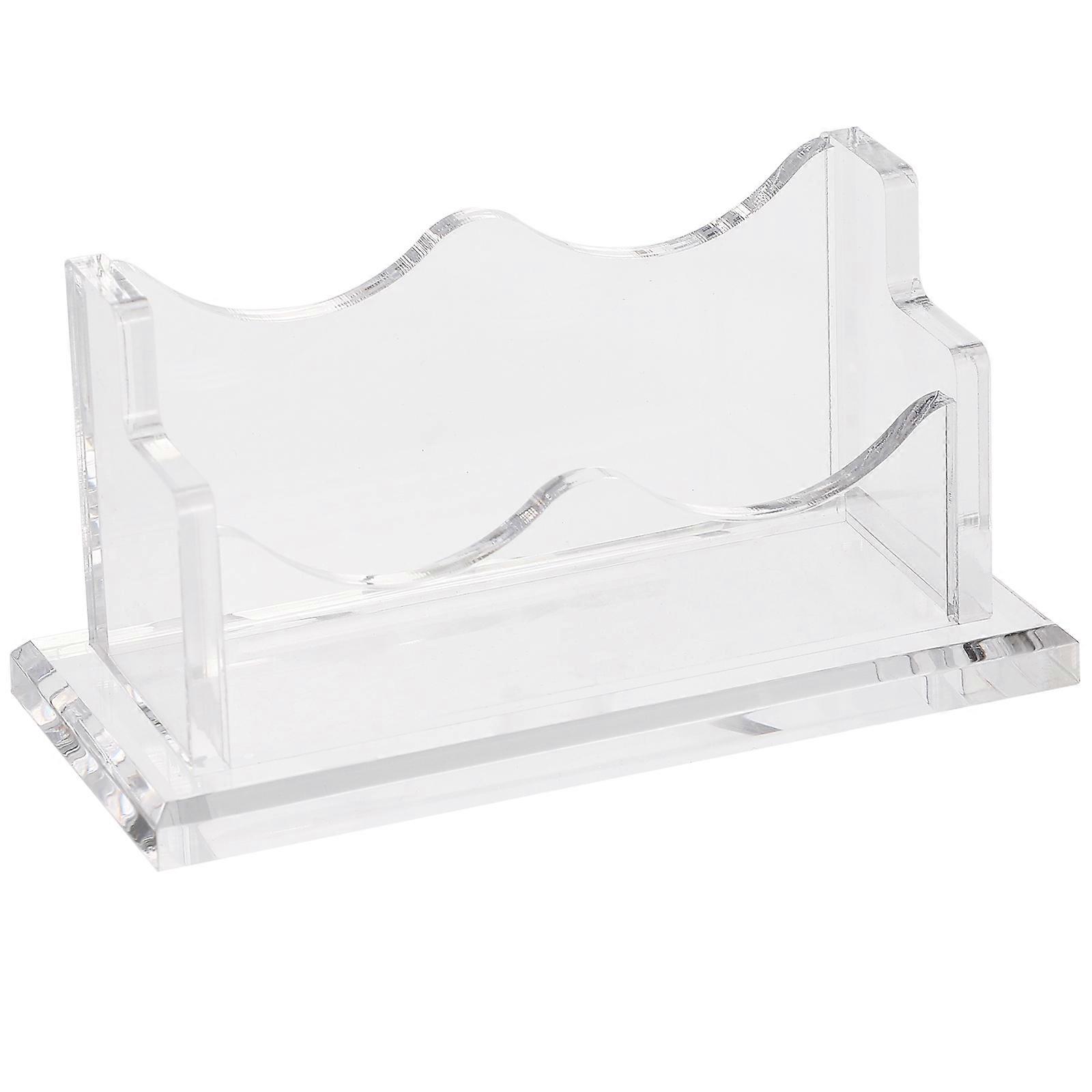 Modern Desktop Card Holder Acrylic Rack For Office Use Card Organization 1Set