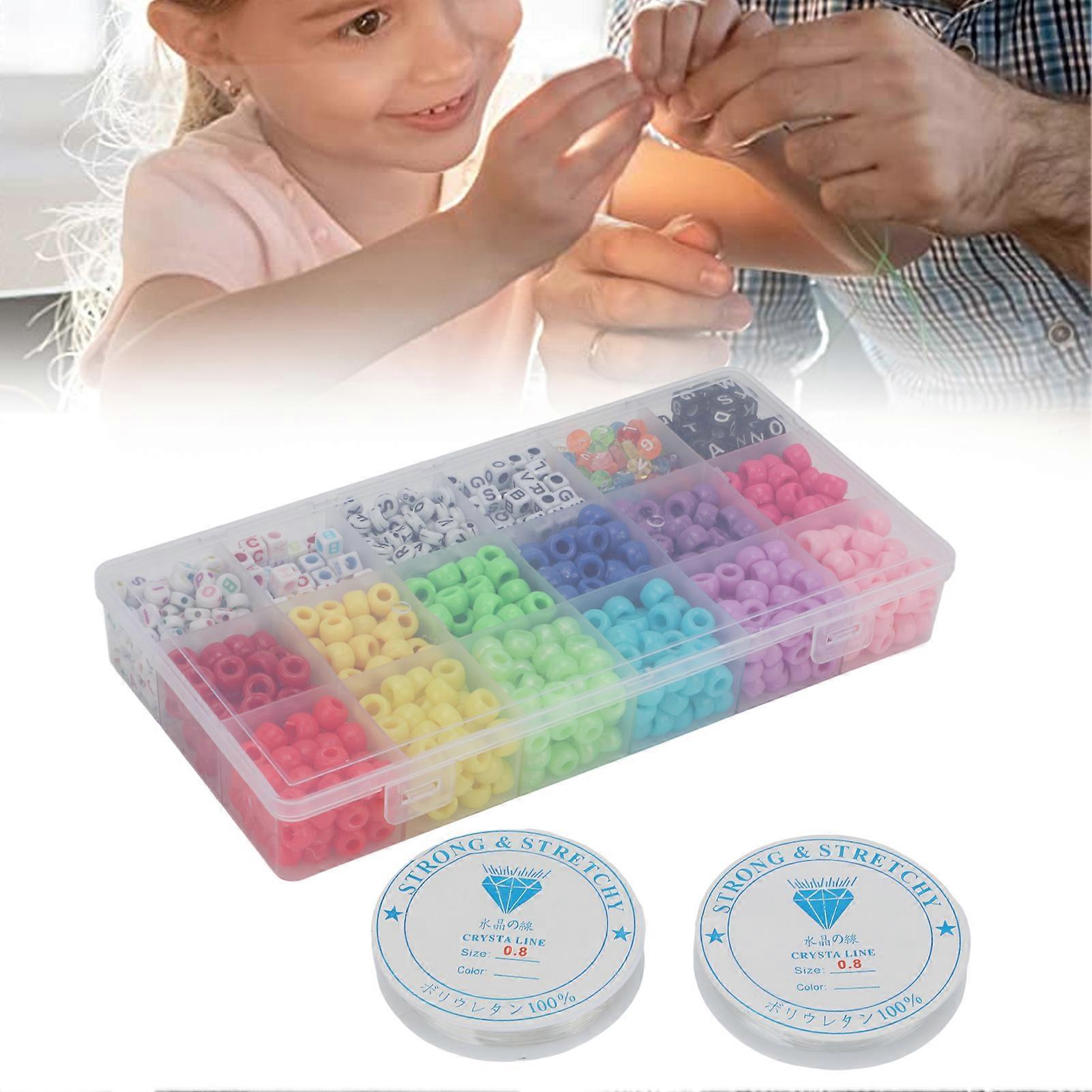 Bracelet Beads Wide Application Rich Vibrant Colors Stimulate Creativity Develop Intelligence Letter Beads for DIY