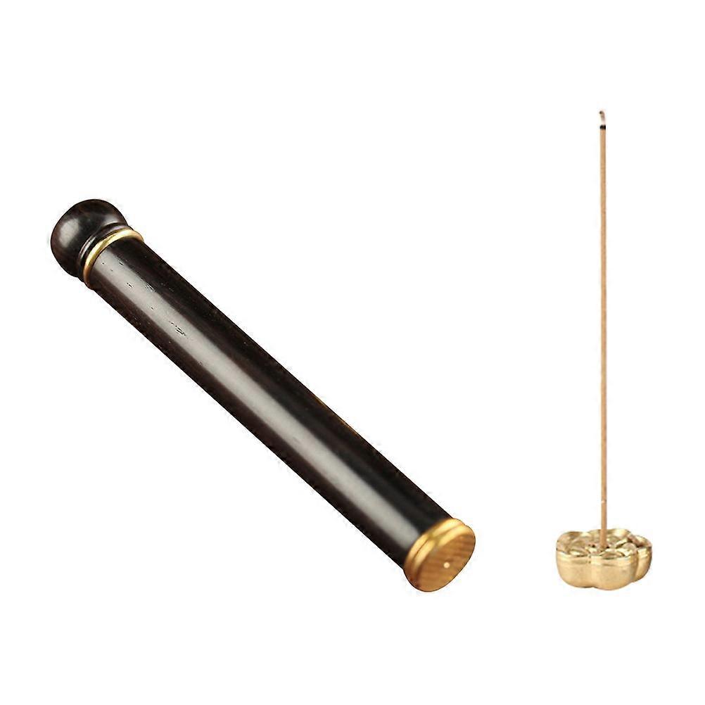 Incense Stick Holder Black Cylinder Storage Practical Design 1Pcs