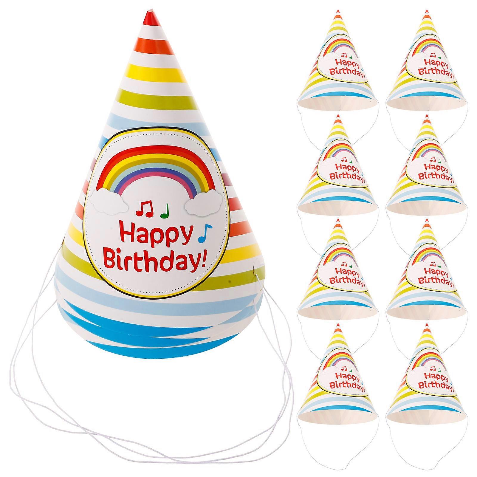 قبعات حفلة عيد ميلاد ورقي ملون للاحتفالات الممتعة 50 قطعة متعددة