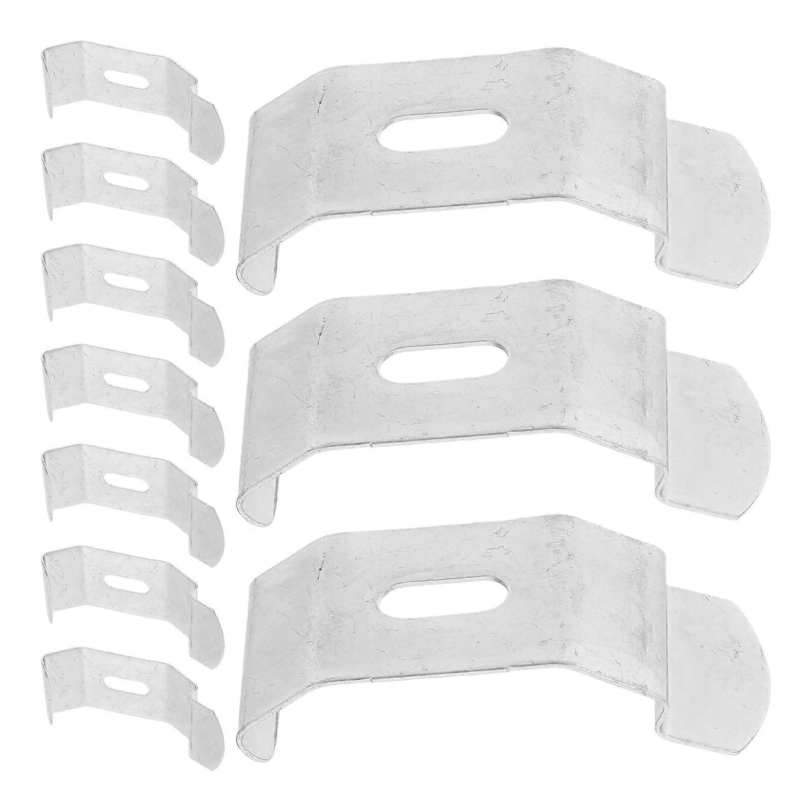 Wall Mount Brackets 10Pcs Vertical Blind Hardware Office Use 4.90X2.00X1.00Cm Stainless Steel Sunlight Blocking