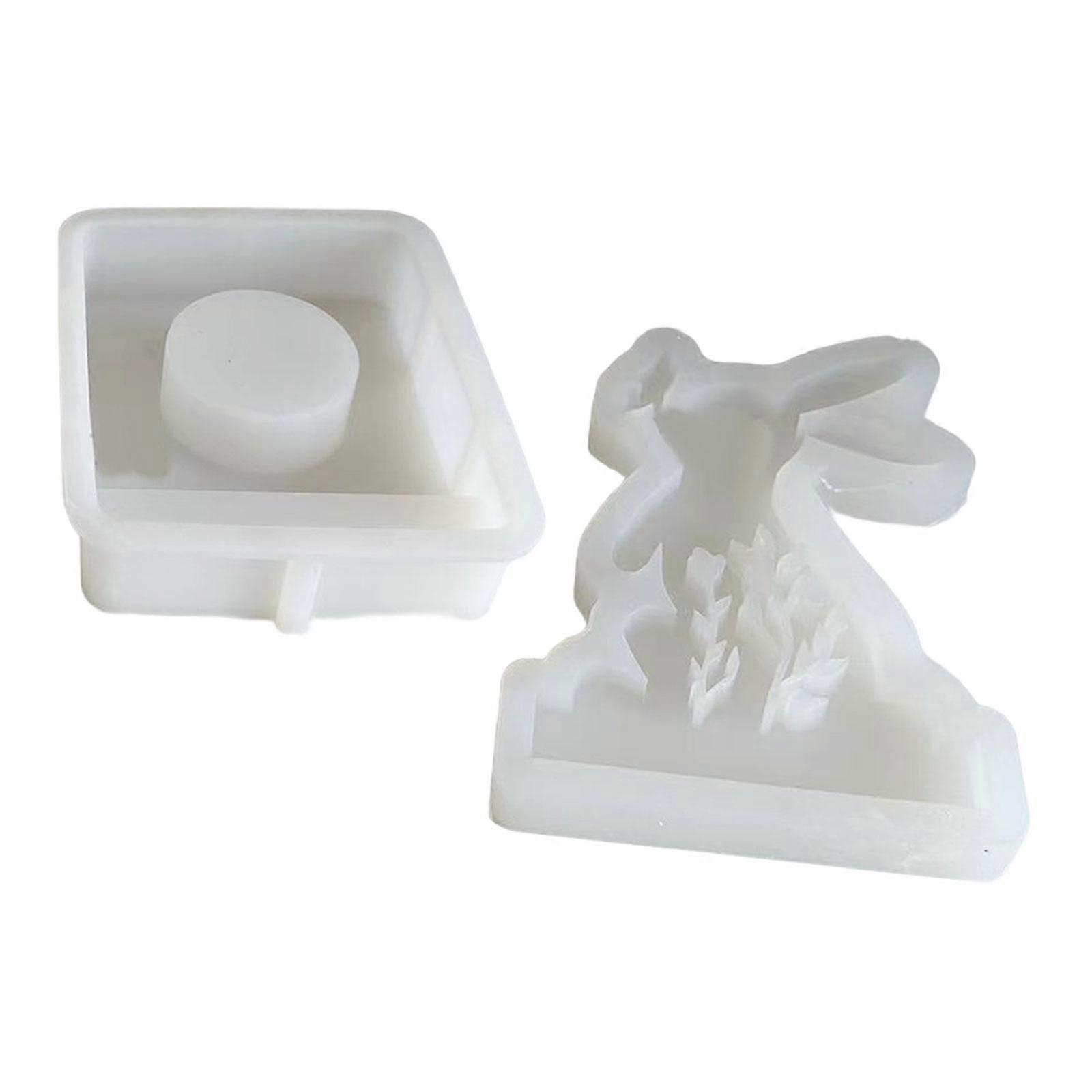 Easter Rabbit Candle Holder Silicone Model Epoxy Casting Model Flexible Tealight
