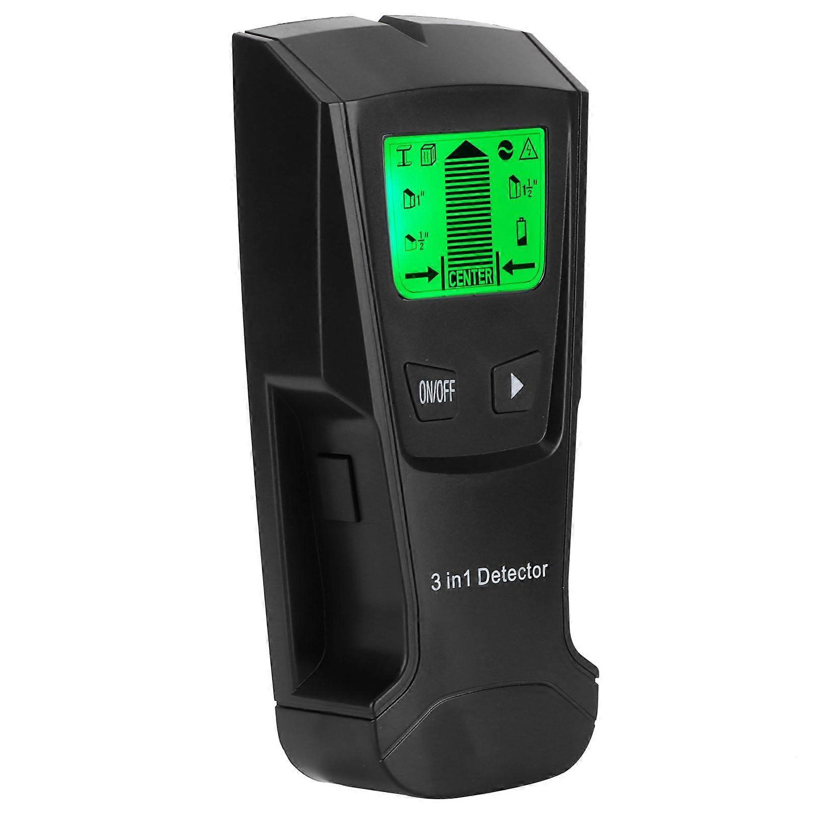3 in 1 Metal/AC Wire/Stud Detector Finder Portable Wall Scanner Detect Device LCD DisplayBlack