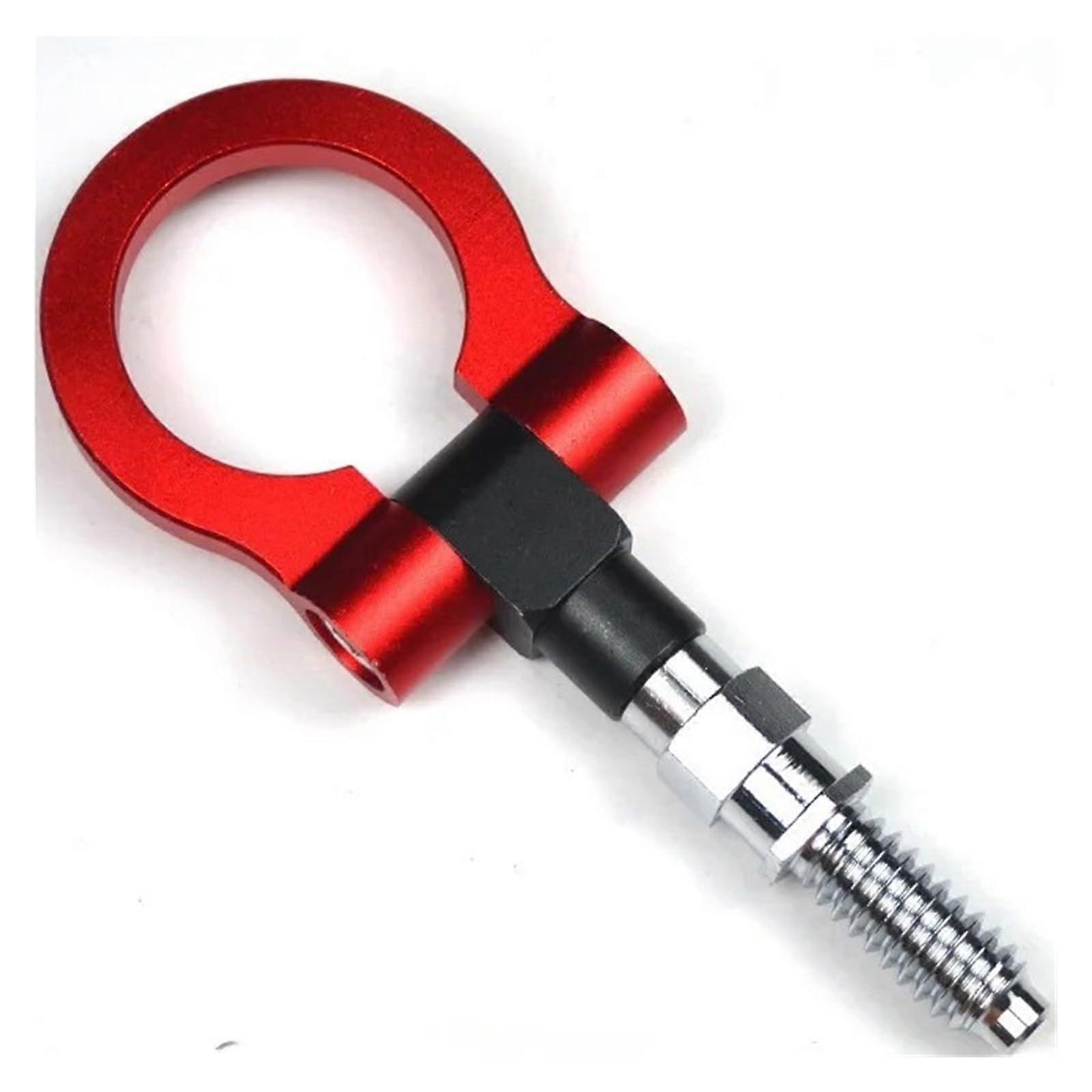 Universal European Tow Hook for the Front Bumper of a Car (Red)