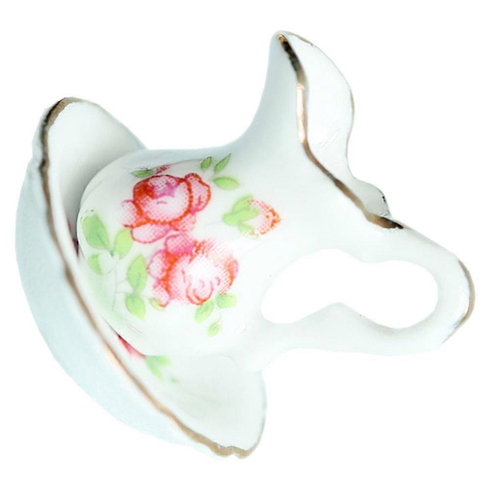 Small White Ceramic Miniature Vase Model For Desktop Decoration Suitable For Collectors 1 Set