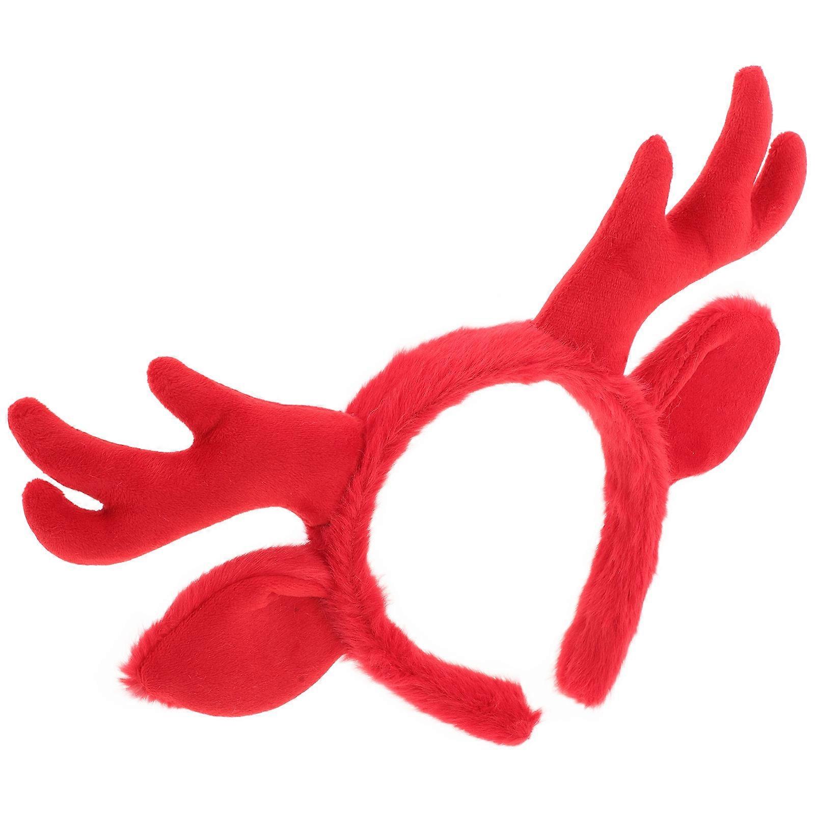 Celebration Reindeer Headpiece, Adorable Style with Comfortable Plush Fabric, Reusable