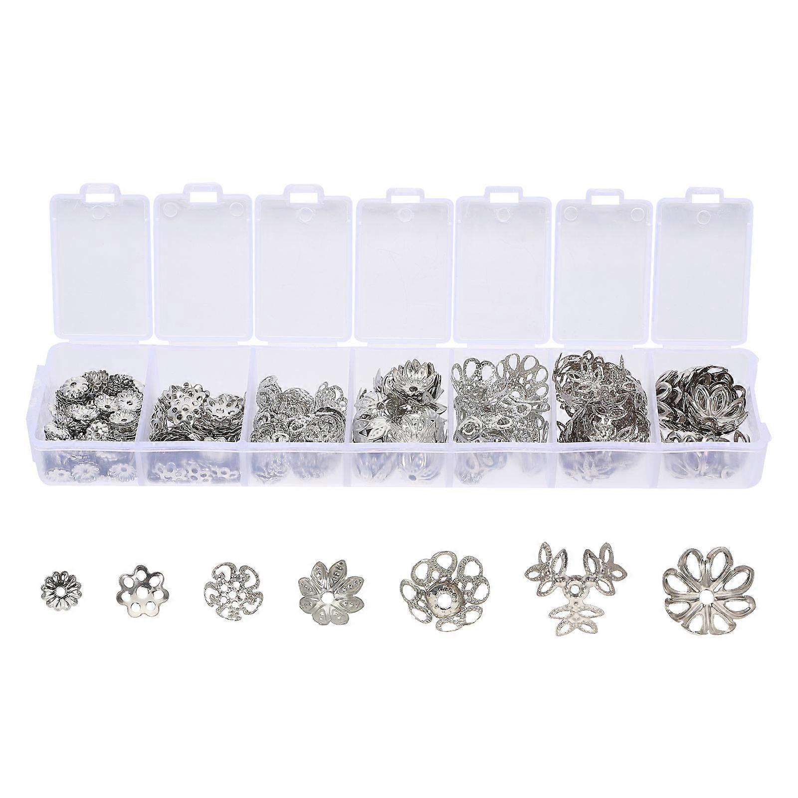 Stylish Jewelry Components, Hollow Alloy End Caps for Creative Crafts
