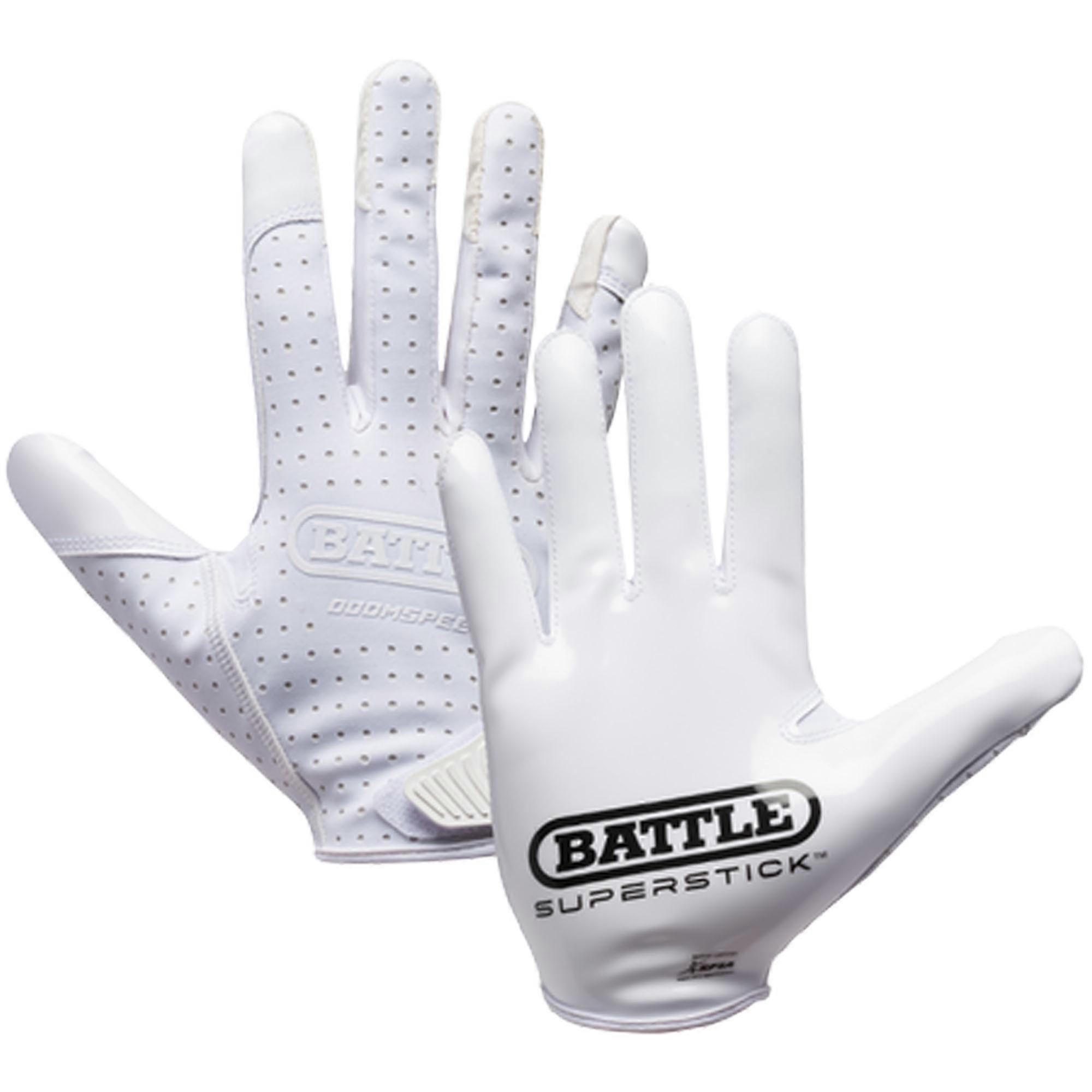 Battle Sports Youth Doom Speed Receiver Gant de Football - Blanc