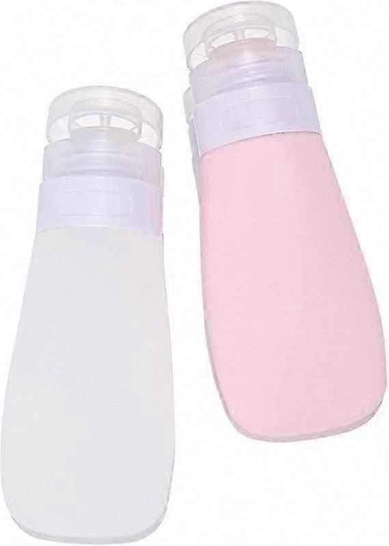 Travel Bottles,2pcs 60ml Silicone Leak-Proof Portable Empty Squeeze Travel Bottle Containers with Transparent Carry Bag