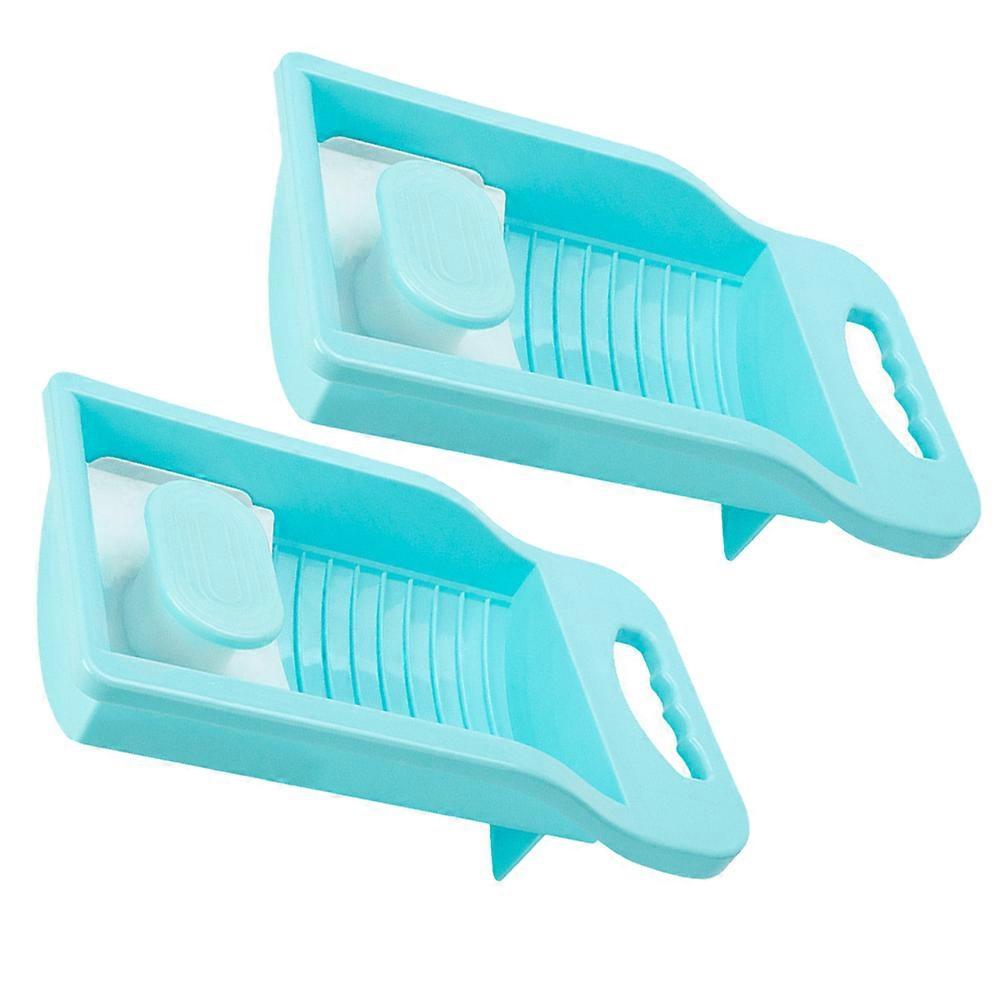 Mini Laundry Wash Board 2Pcs Clothes Cleaning Tool for Personal Clothes Blue Durable Pp Fabric Scrubbing Board