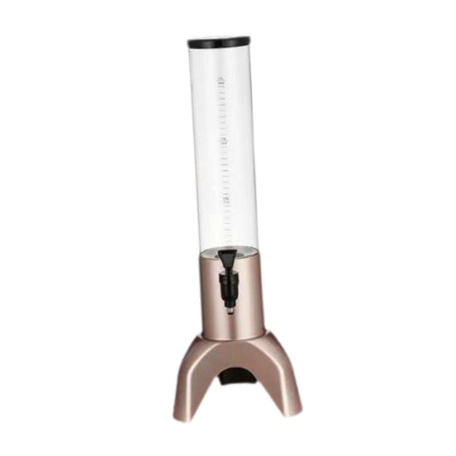 Beverage dispenser, beer dispenser for schnapps and juice, easy to clean, with a tap for festive Father's Day, grilling at home, and rose gold 1.5 L.