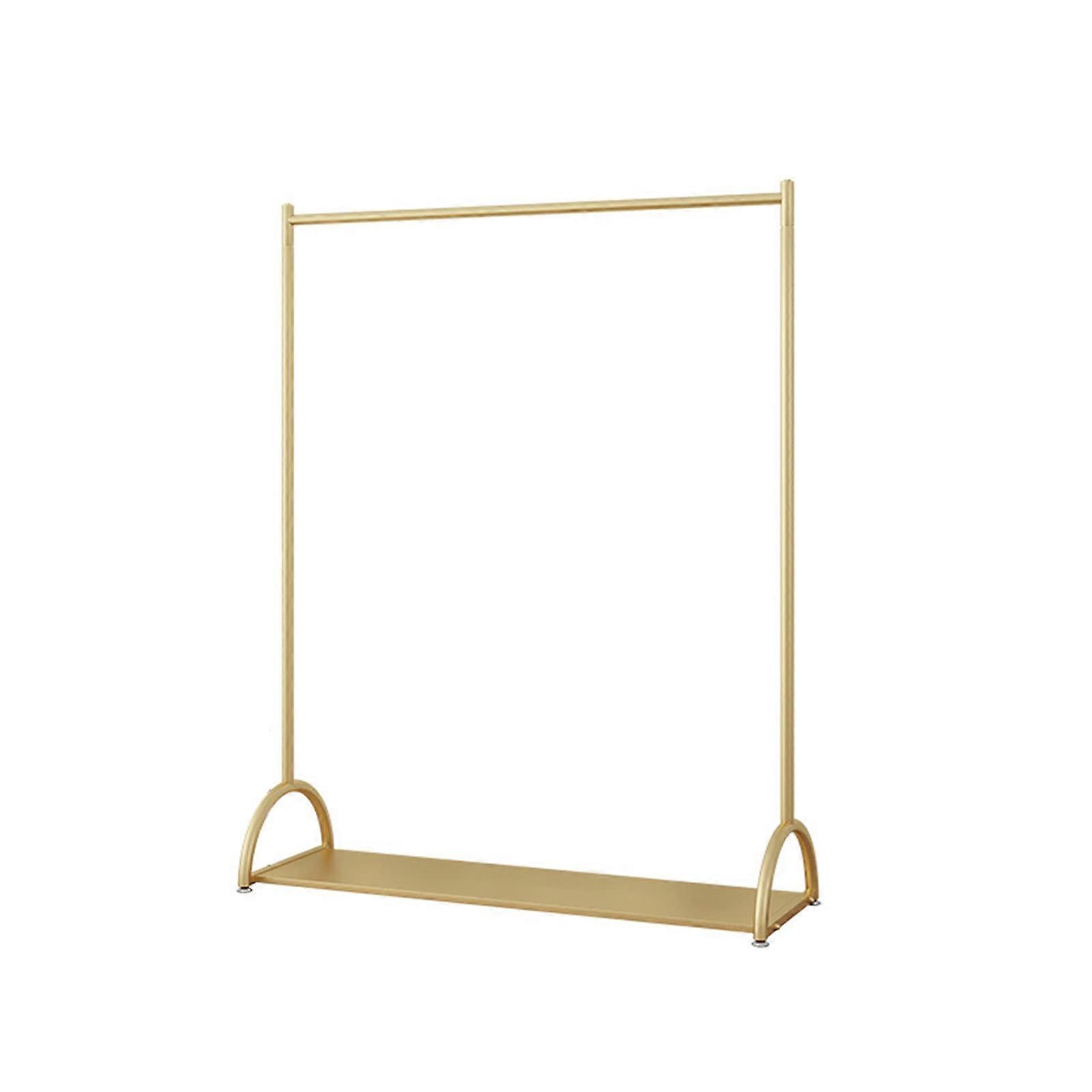 Sturdy gloss coat rack with metal storage shelf – stylish clothes hanger for entryways and retail (130 x 120 cm) – spacesaving solution