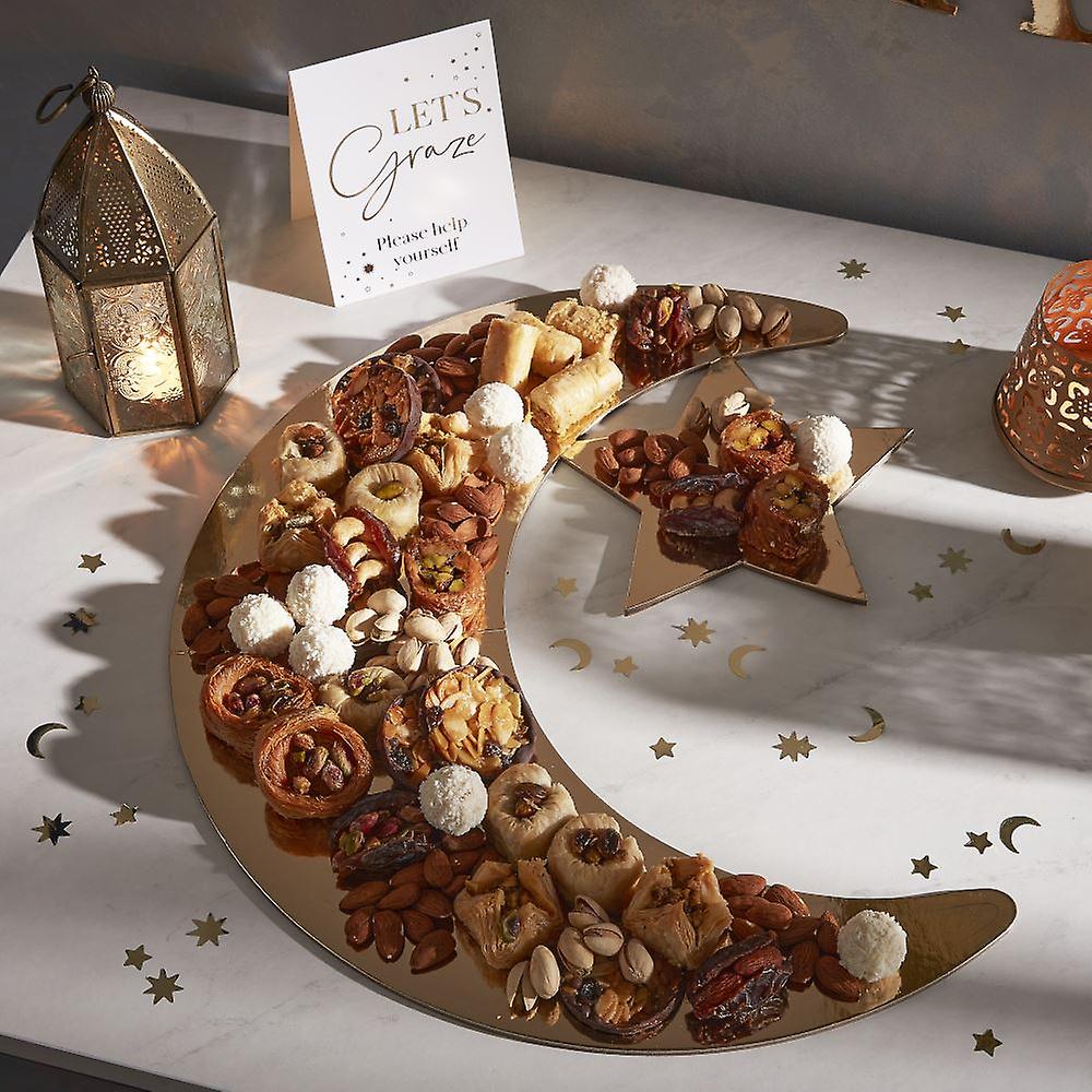 Eid Mubarak Ramadan Grazing Board | Gold Moon Food Display Tableware
