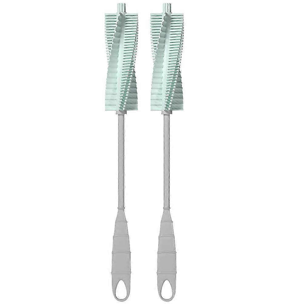 Silicone Bottle Brush Set with Rotating Head and Slip Resistant Handle for Easy Stain Removal and Convenient Storage