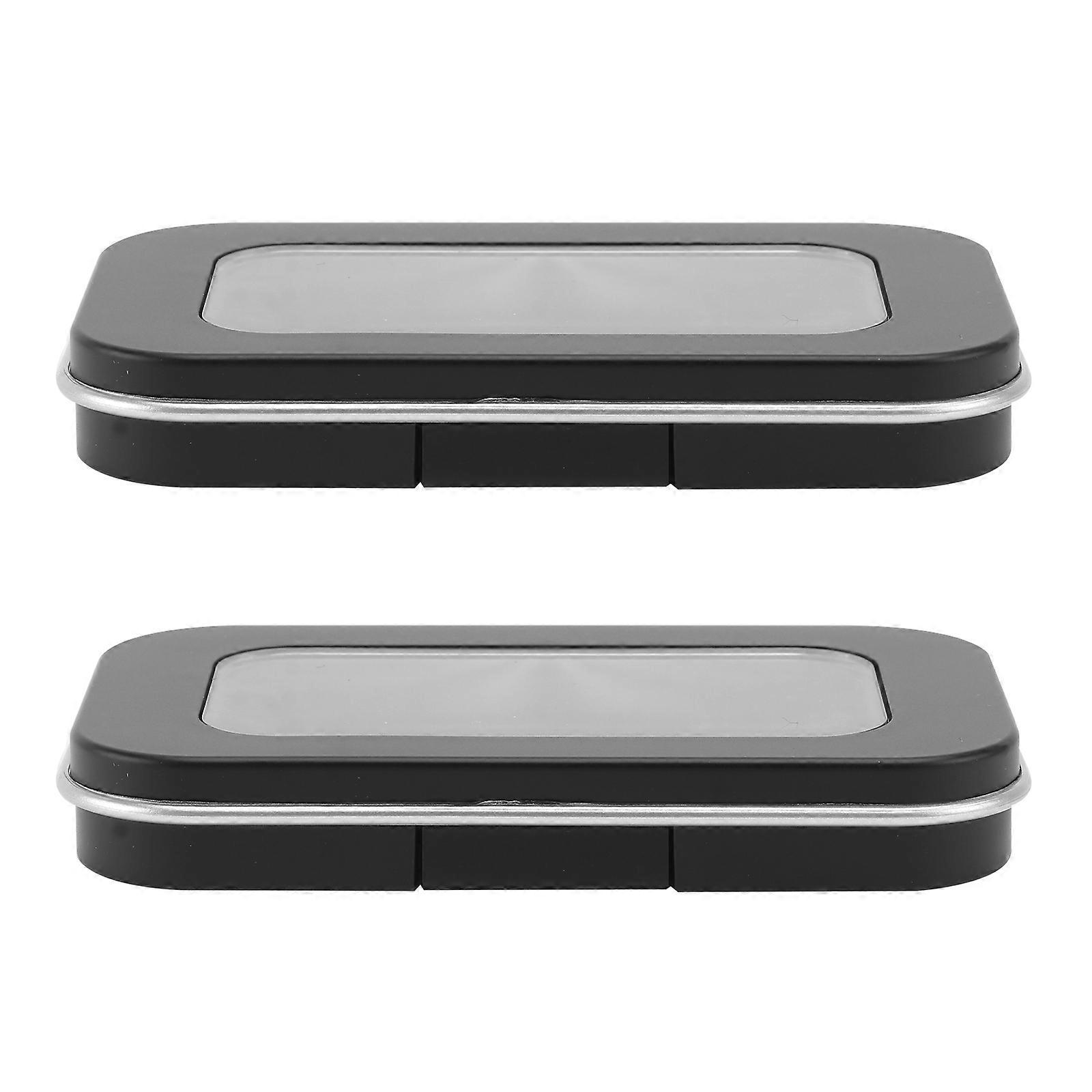 2pcs Empty Eyeshadow Boxes, Plastic Cosmetic Storage Containers with Magnetic Design for Easy Organization, Lightweight and Portable for Travel,