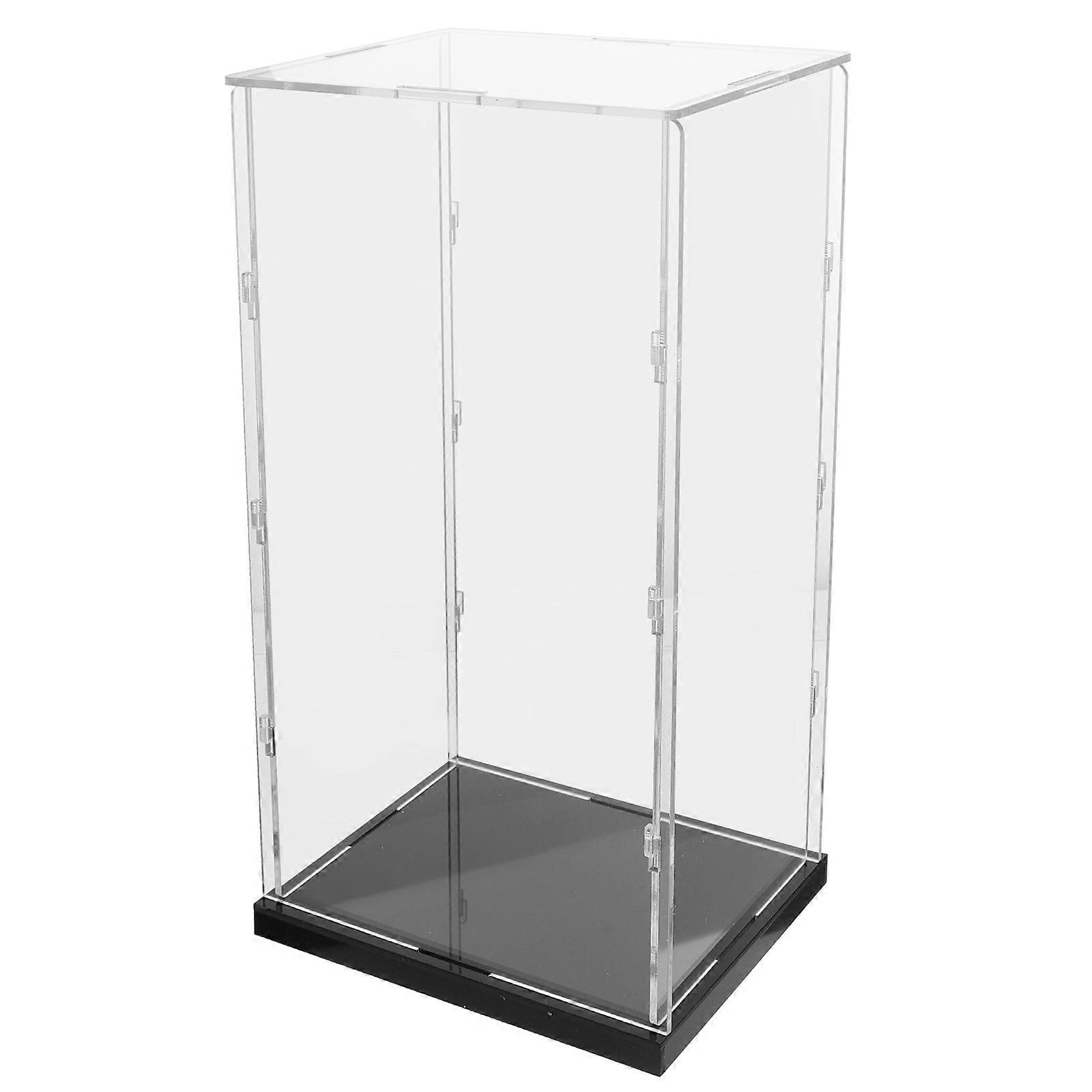 Black Acrylic Display Box for Storage Handmade Model Square Transparent Collectibles Protector
