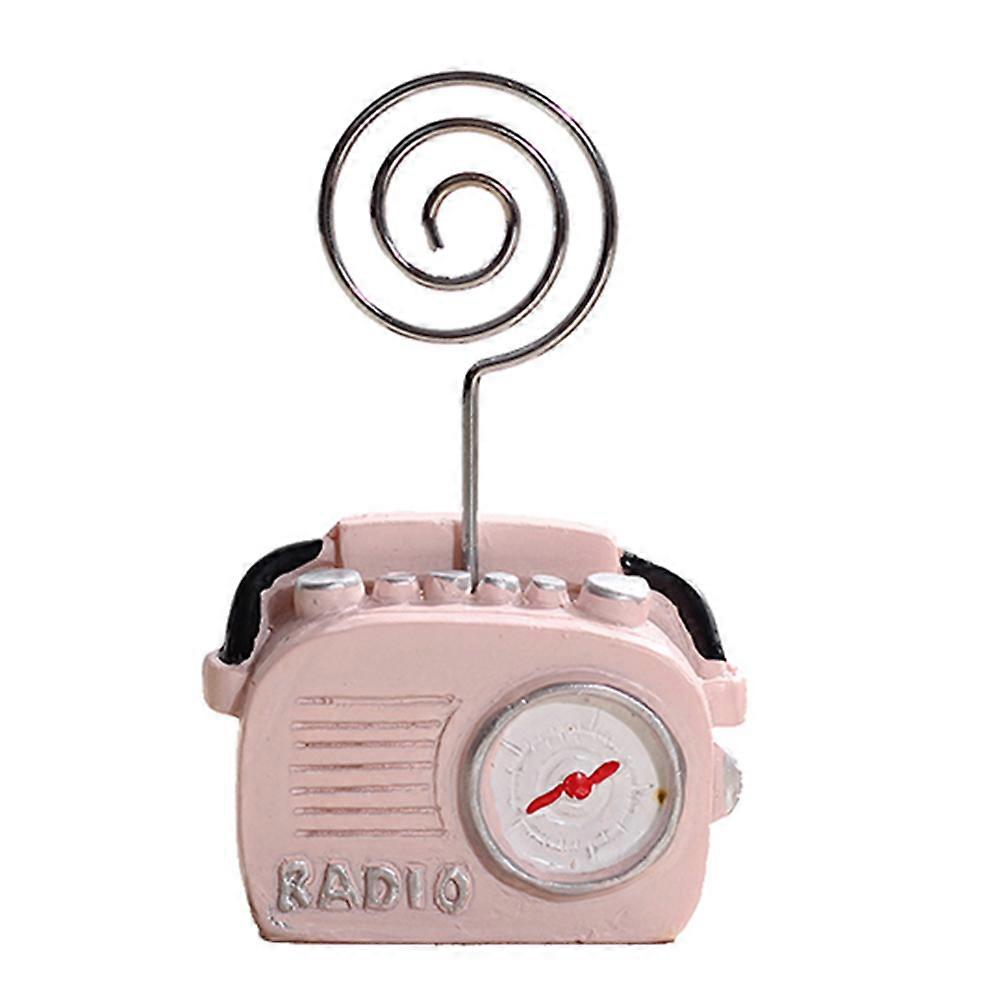 Desktop Photo Holder Retro Phone Radio Shape 8.5x5.5cm Ideal For Birthday Party 1Pc