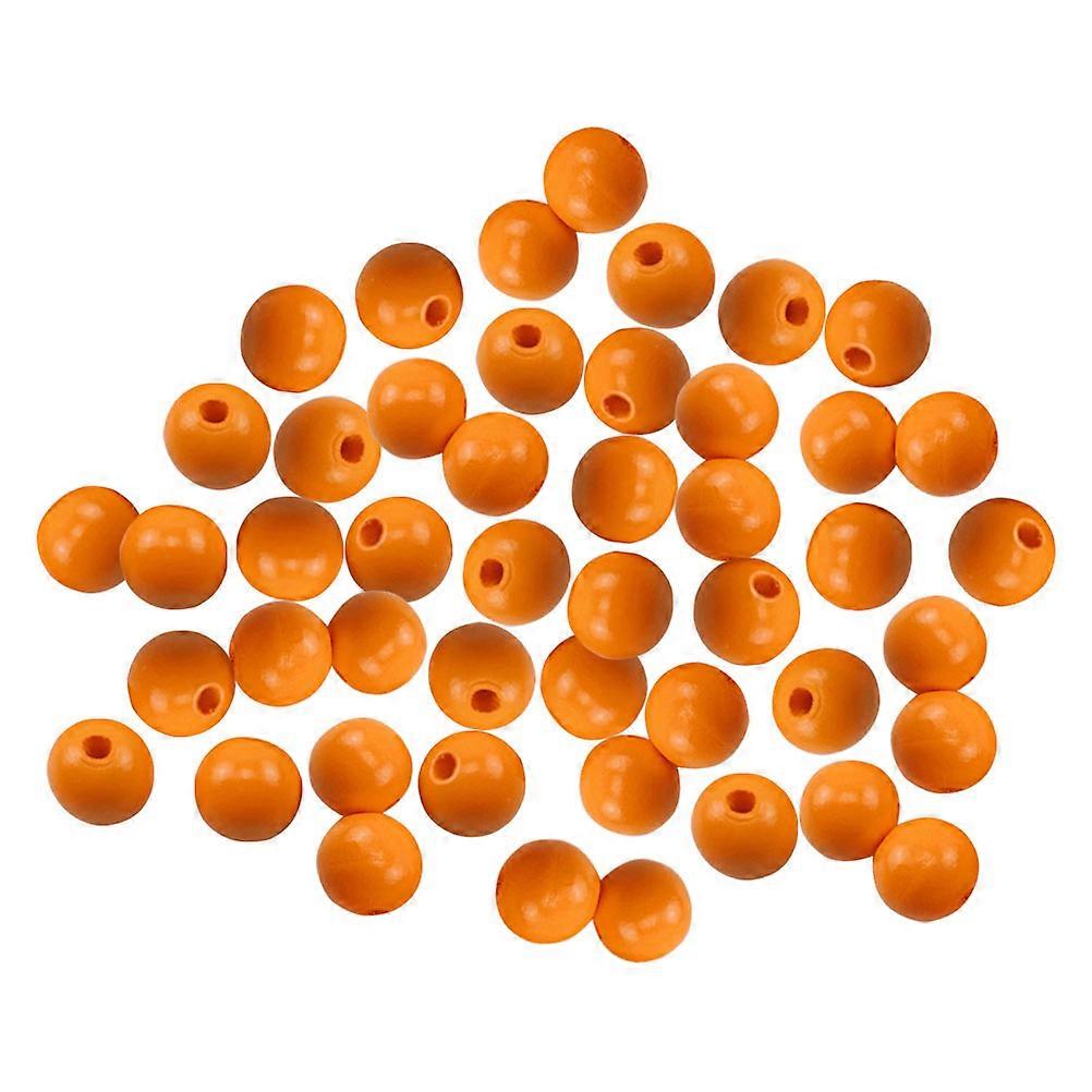 100pcs Smooth Wood Beads for DIY Crafts, Jewelry Making, and Home Decor – Durable & Safe Charms for Garland and Beaded Strings