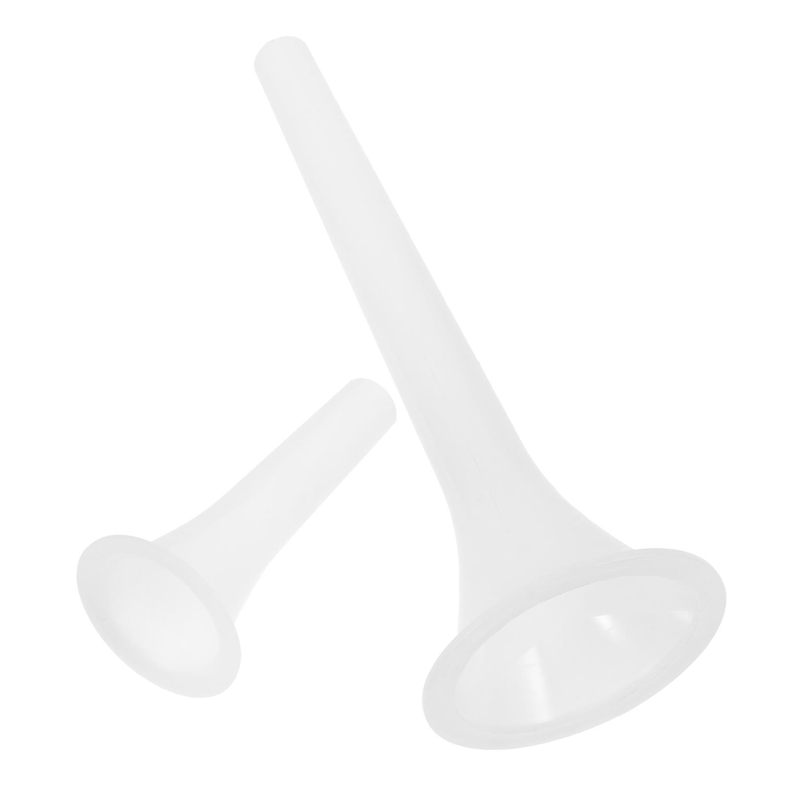 Reusable Plastic Sausage Stuffer Tube for Efficient Filling Easy to Clean Compact Design White 2pcs