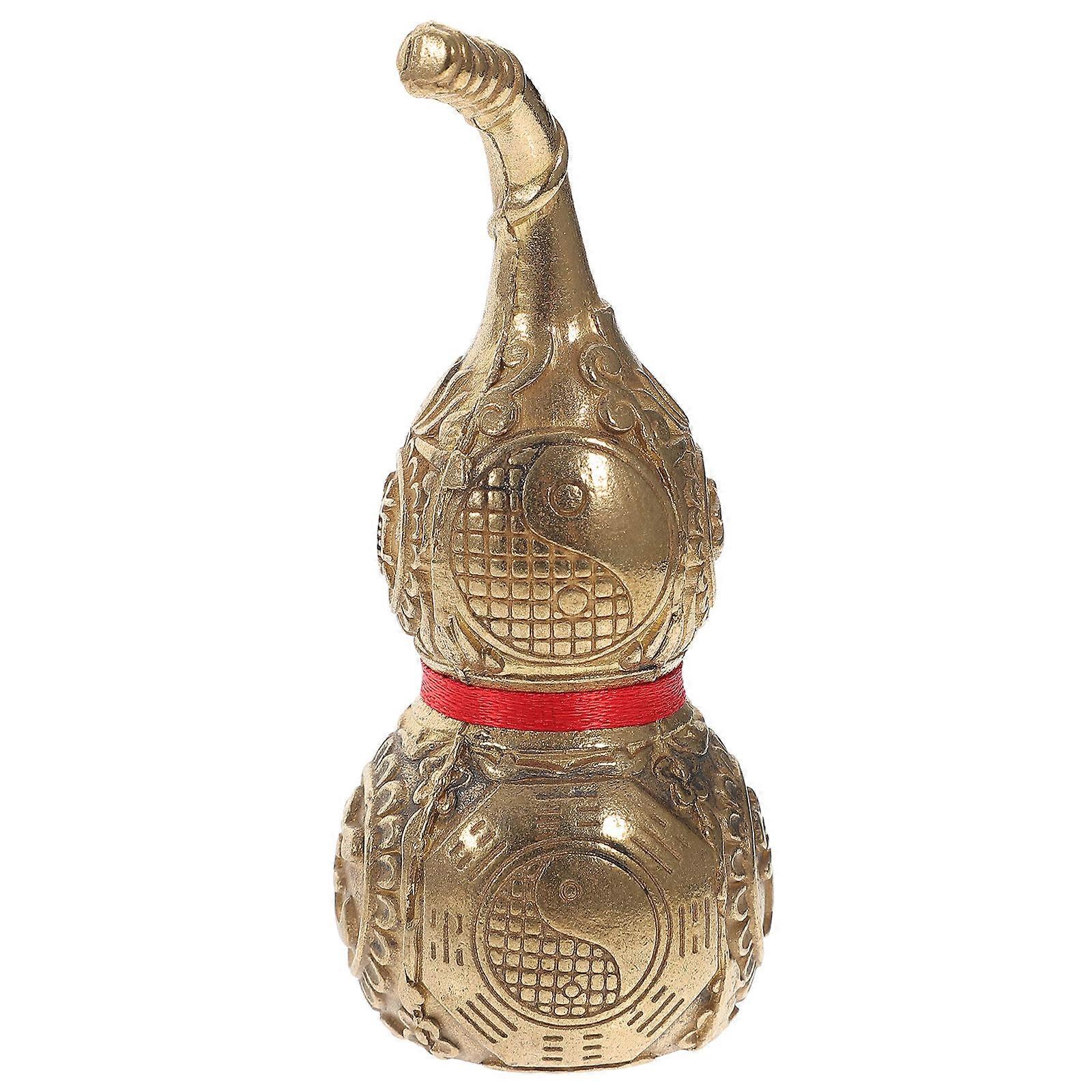 Copper Gourd Craft Copper Gourd Figurine Wealth Symbol Retro Style 1Pack