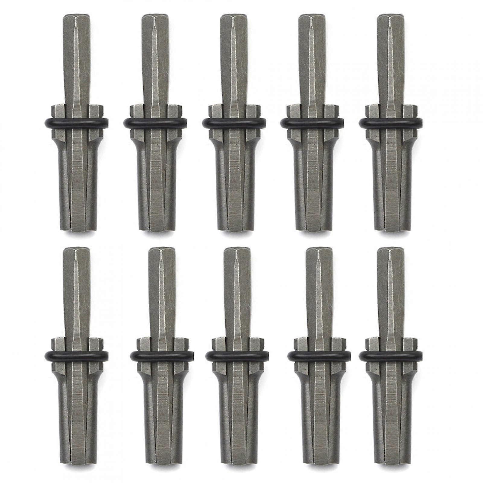 Stone Splitter 10pcs/Set 16mm Dowel Wedges Heavy Duty Manual Stone Splitter Hand Tool (Dark Grey)