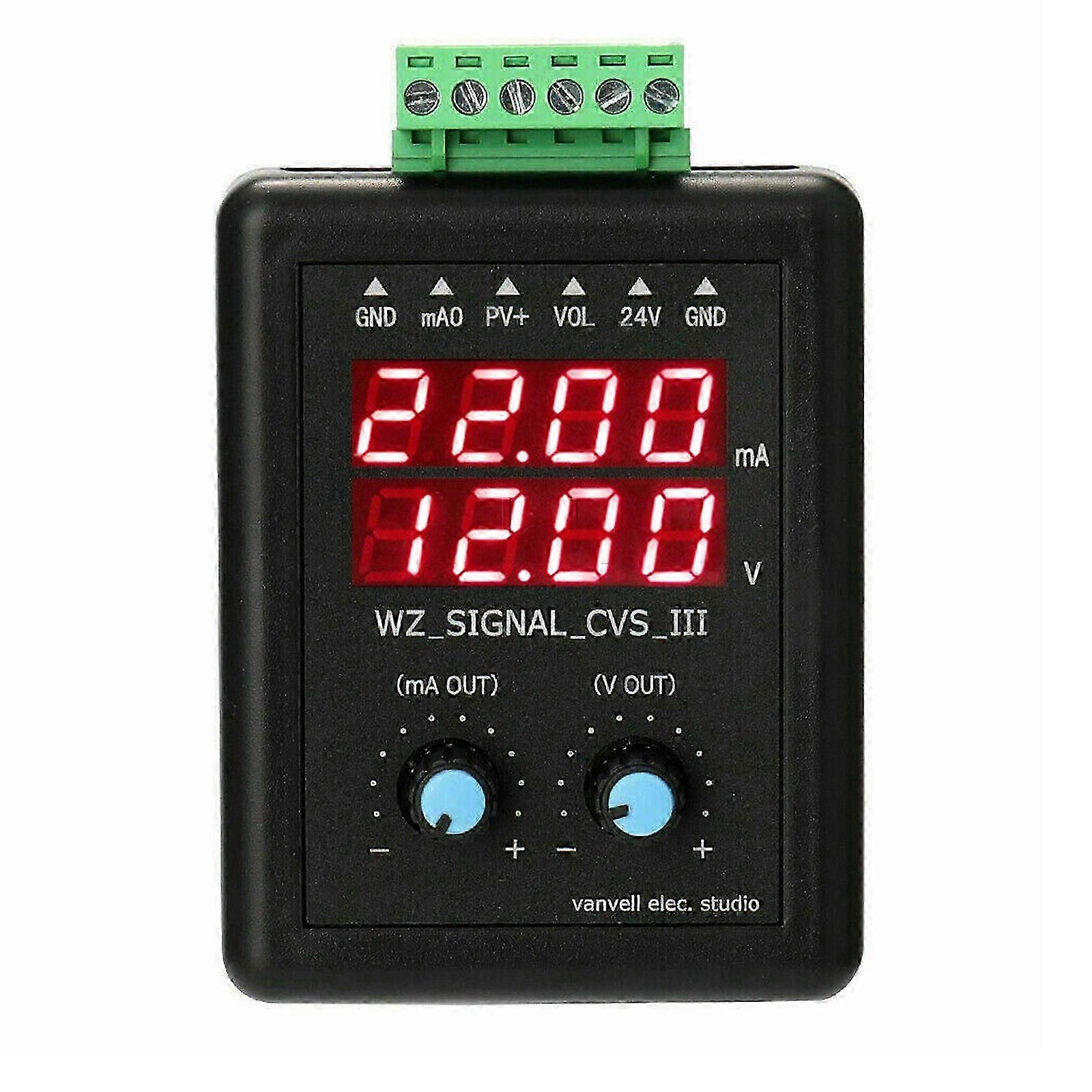 Justerbar 4-20mA signalgenerator 24V 0-10V konstant strømkilde Simulatio