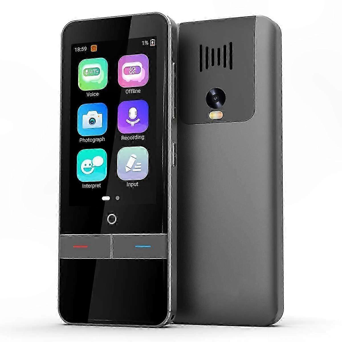 Portable Smart Voice Translator in Gray for Seamless Communication