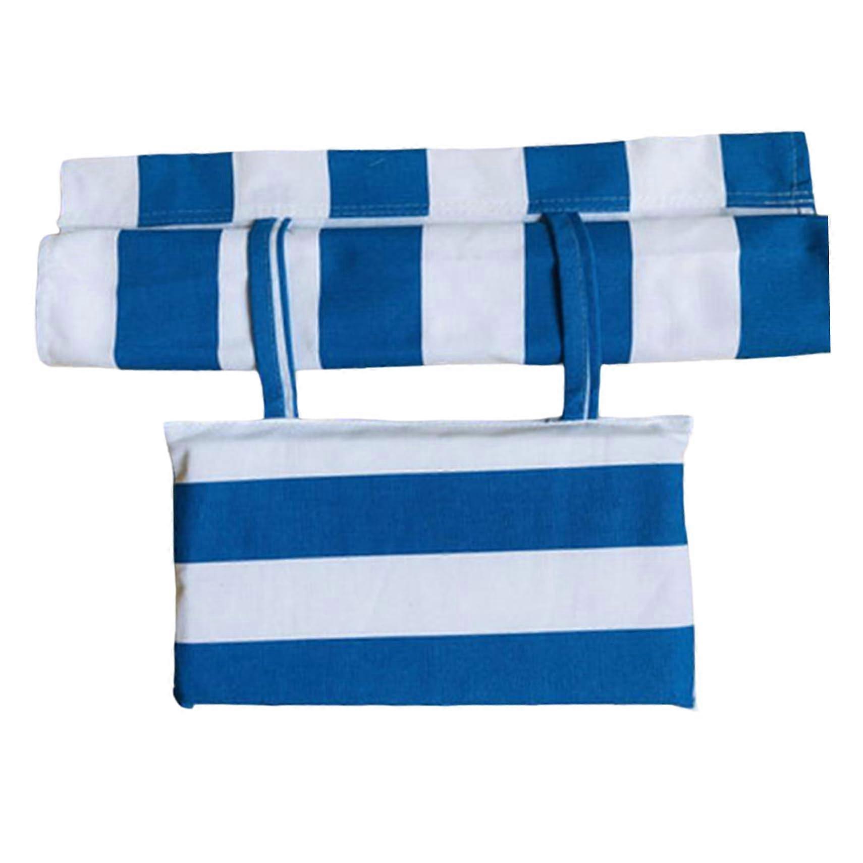 Sling chair fabric with cushions, durable heavy canvas for sea, deck, sky blue