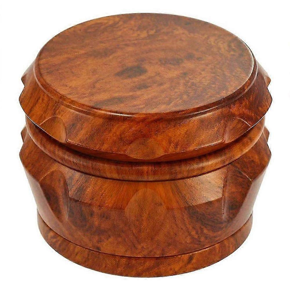 Wooden four-layer grinder, large capacity design, with pollen scraper, suitable for home kitchen