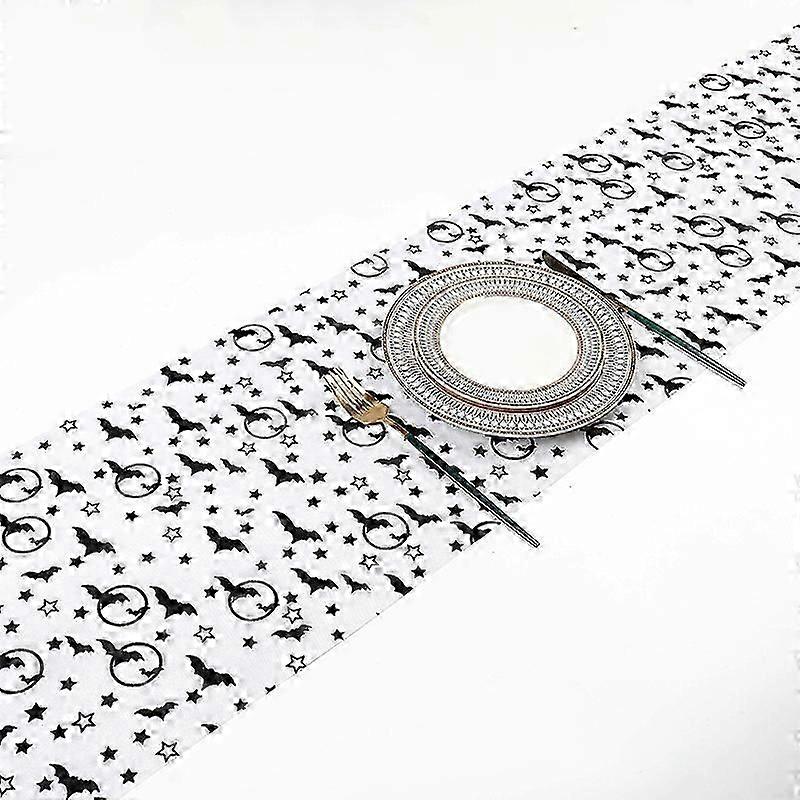 Halloween table runner tablecloth fine linen print flocked tablecloth creative Halloween tablecloth table decoration